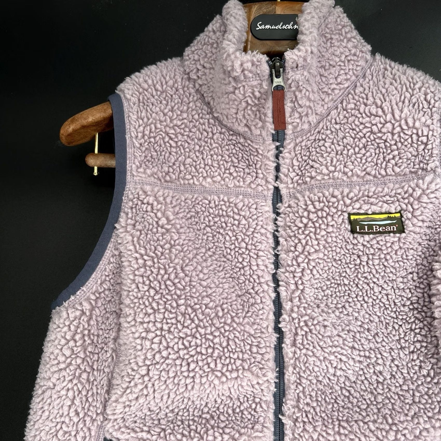 Vintage VINTAGE LL Bean Mountain Pile Vest Womens Small Lavender Sherpa Fleece Full Zip Hiking Size S / US 4 / IT 40 - 3 Thumbnail