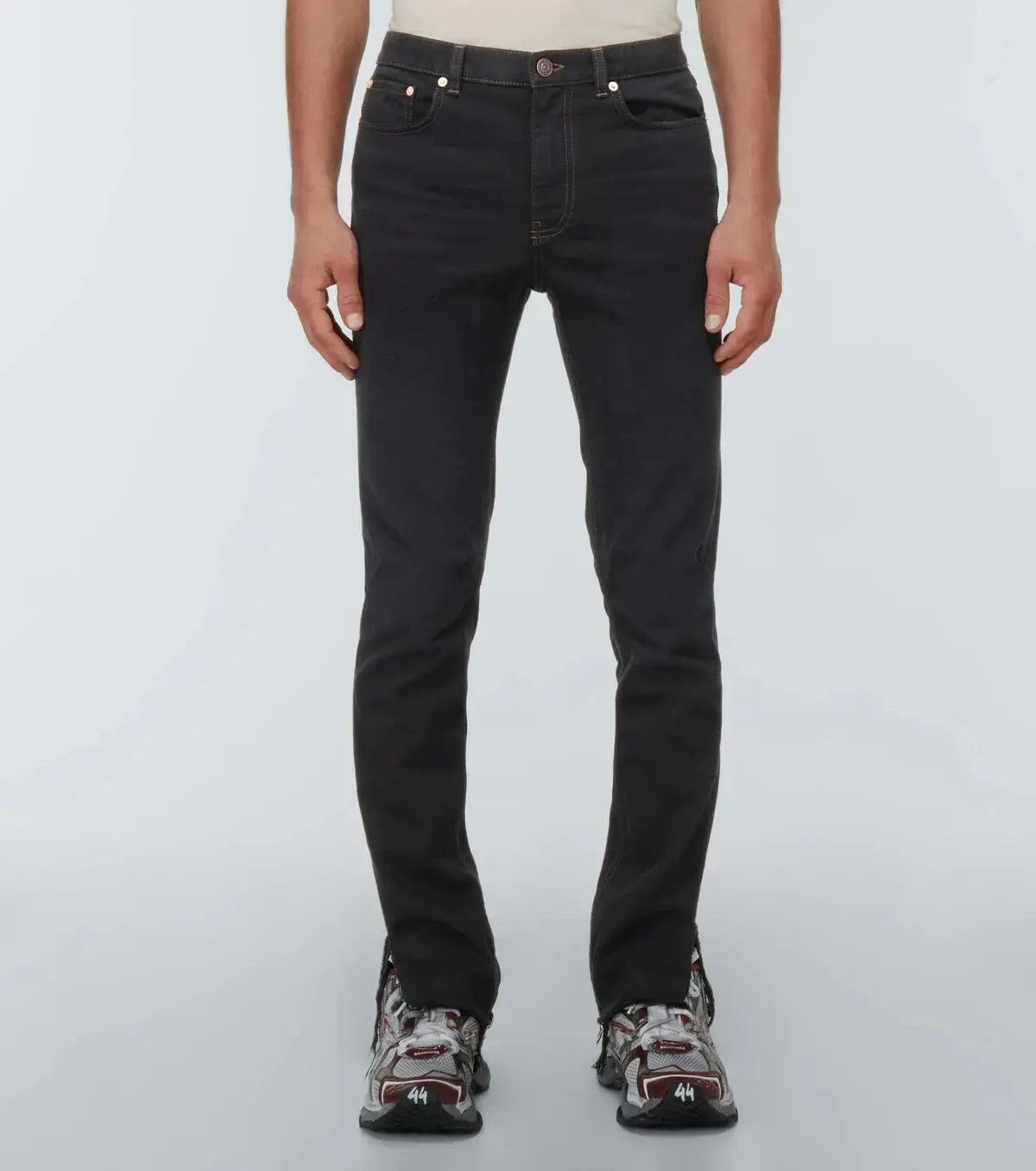 Balenciaga o1mt1gz1224 Super Fitted Jeans in Black Size US 31 - 5 Thumbnail