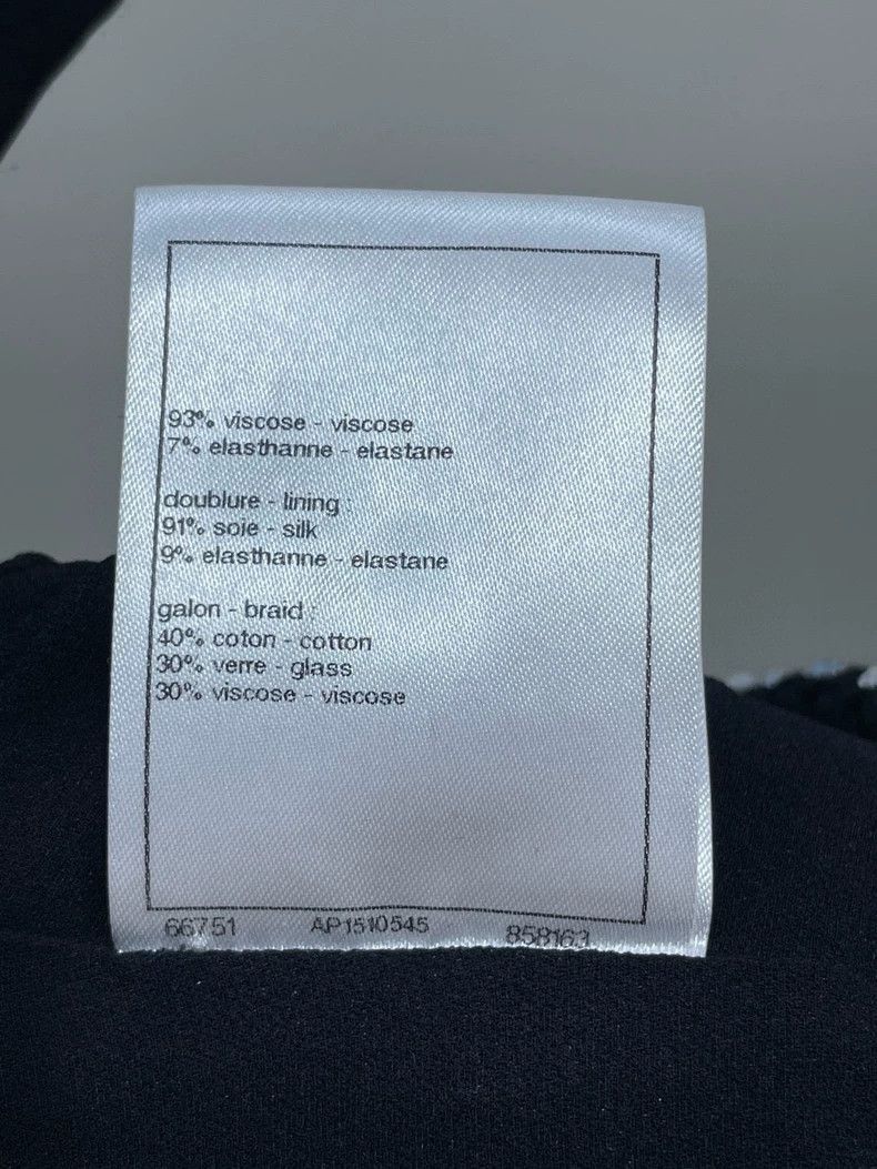 Chanel Black Cropped Long Sleeve Top