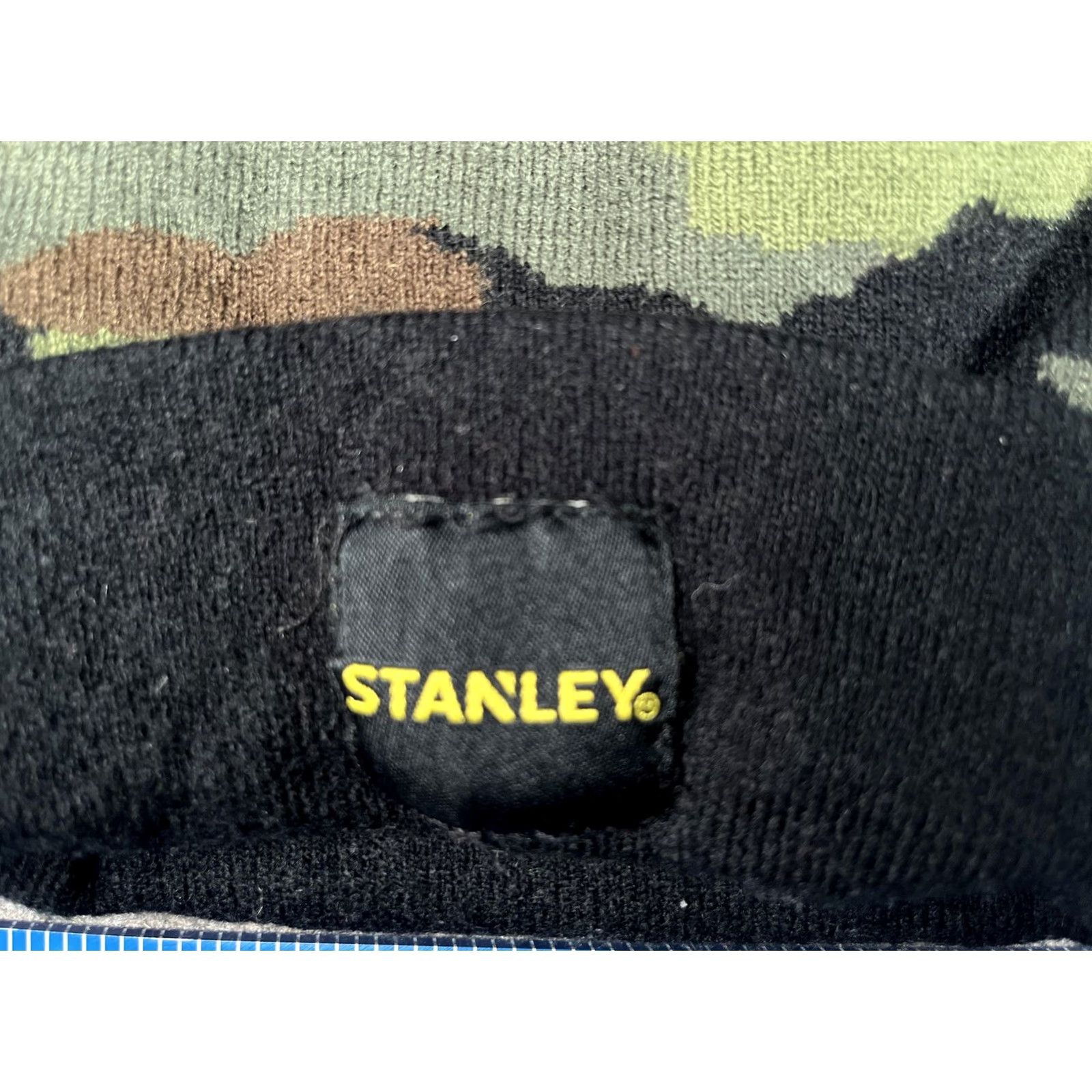 Vintage Stanley Beanie Mens One Size Green Camo Knit Winter Outdoor Workwear Hat Size ONE SIZE - 2 Thumbnail