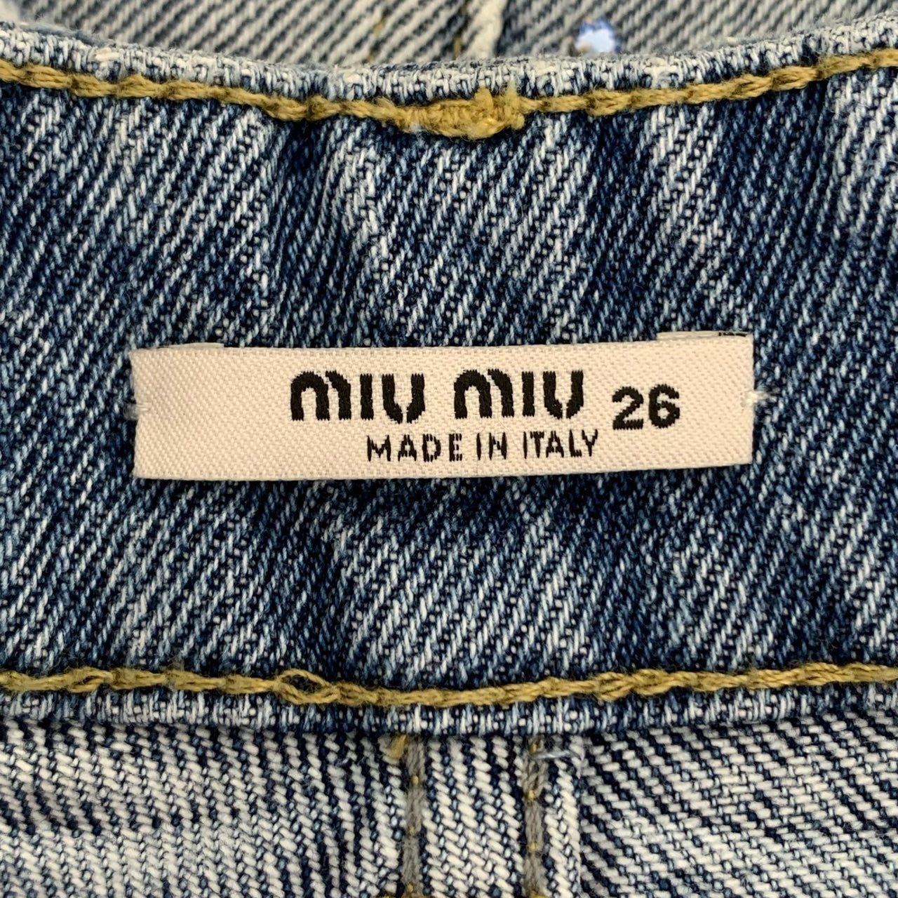 Miu Miu Miu Miu Crystal Embellished Distressed Denim Shorts With Fra Size 26" / US 2 / IT 38 - 5 Thumbnail
