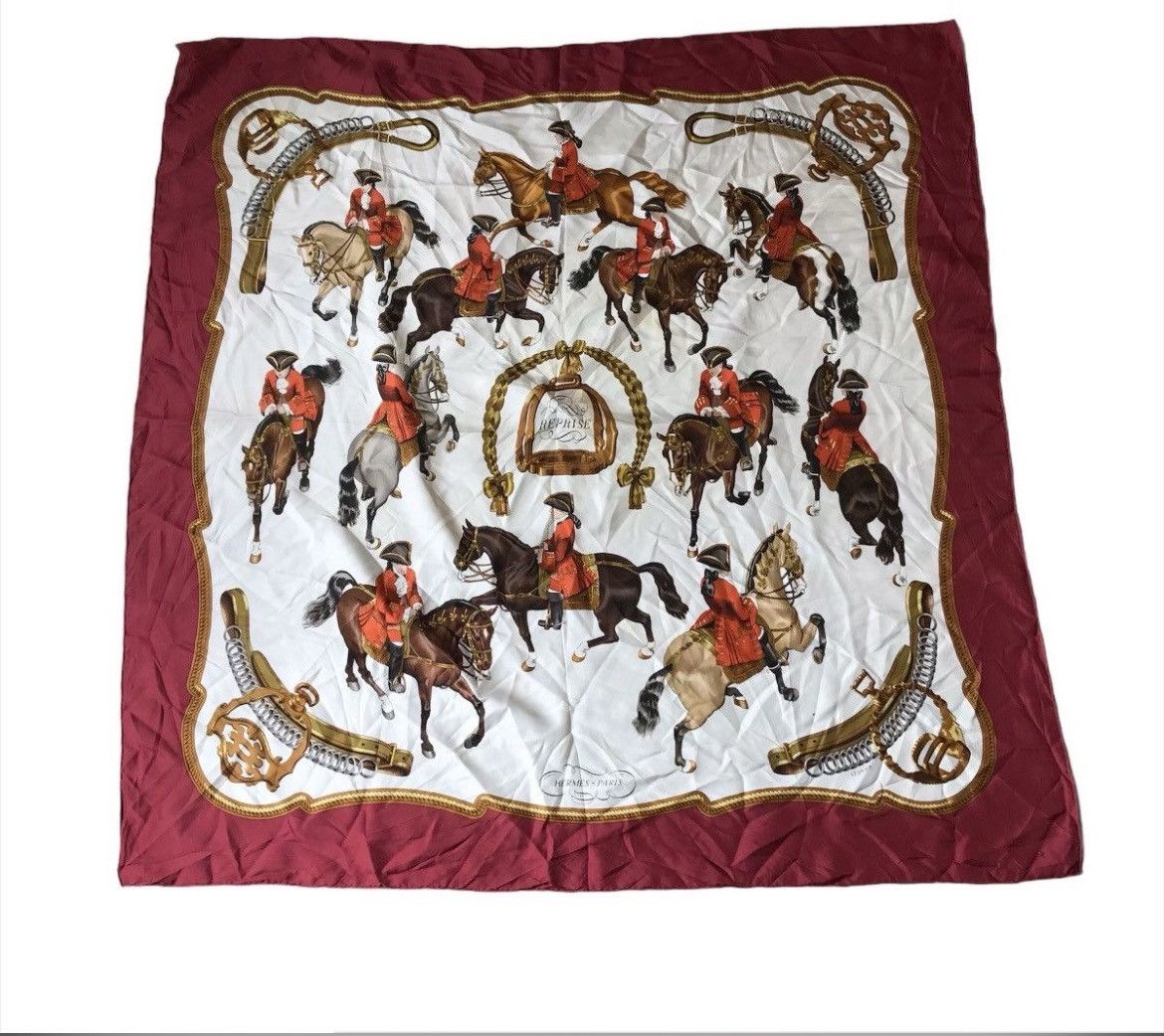 Hermes Hermes Paris Reprise by Ledoux Silk Scarf Size ONE SIZE - 3 Thumbnail