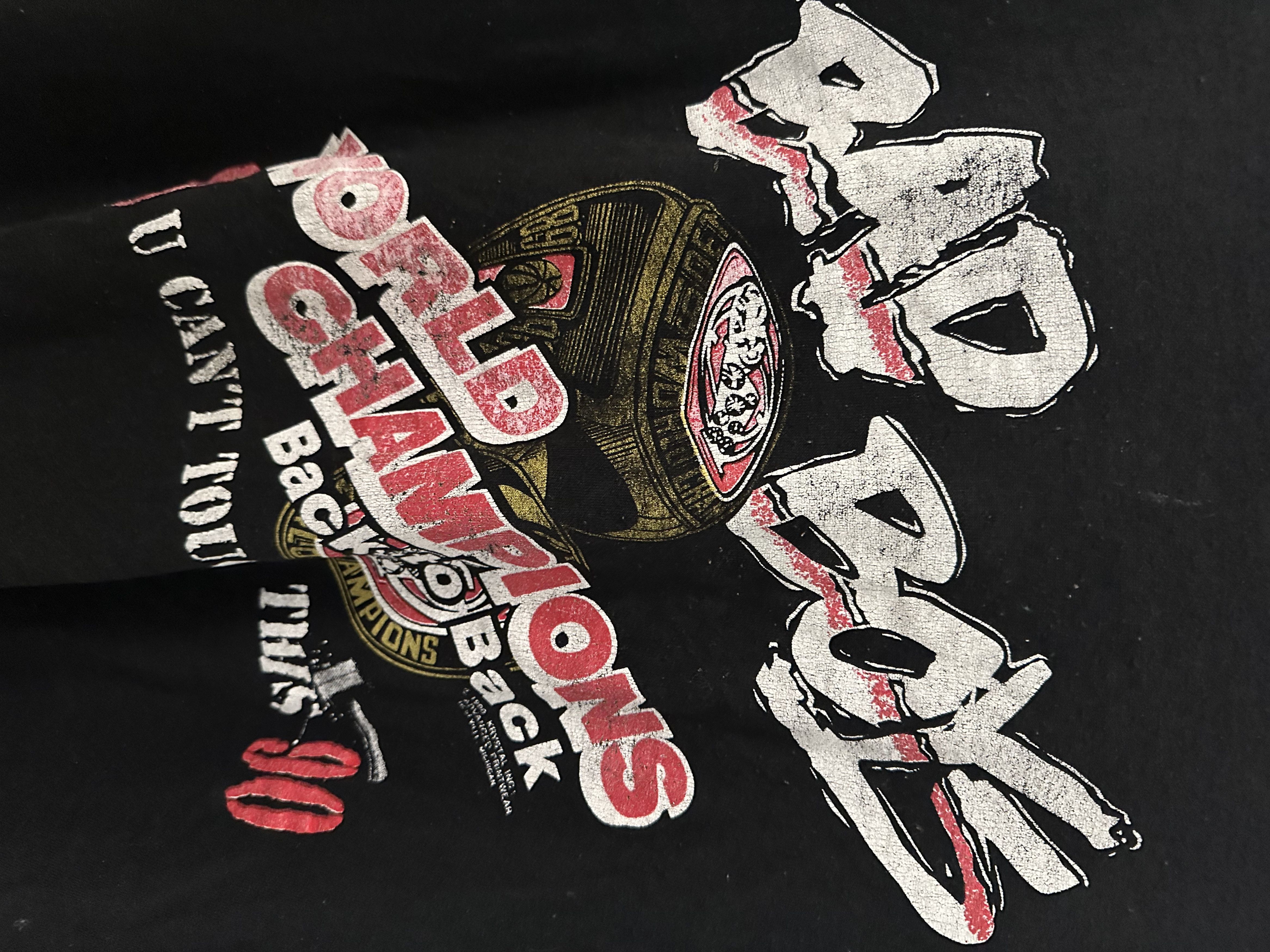Jerzees Rare Detroit Pistons Bad Boys 89/90 Tee Size US XL / EU 56 / 4 - 2 Thumbnail