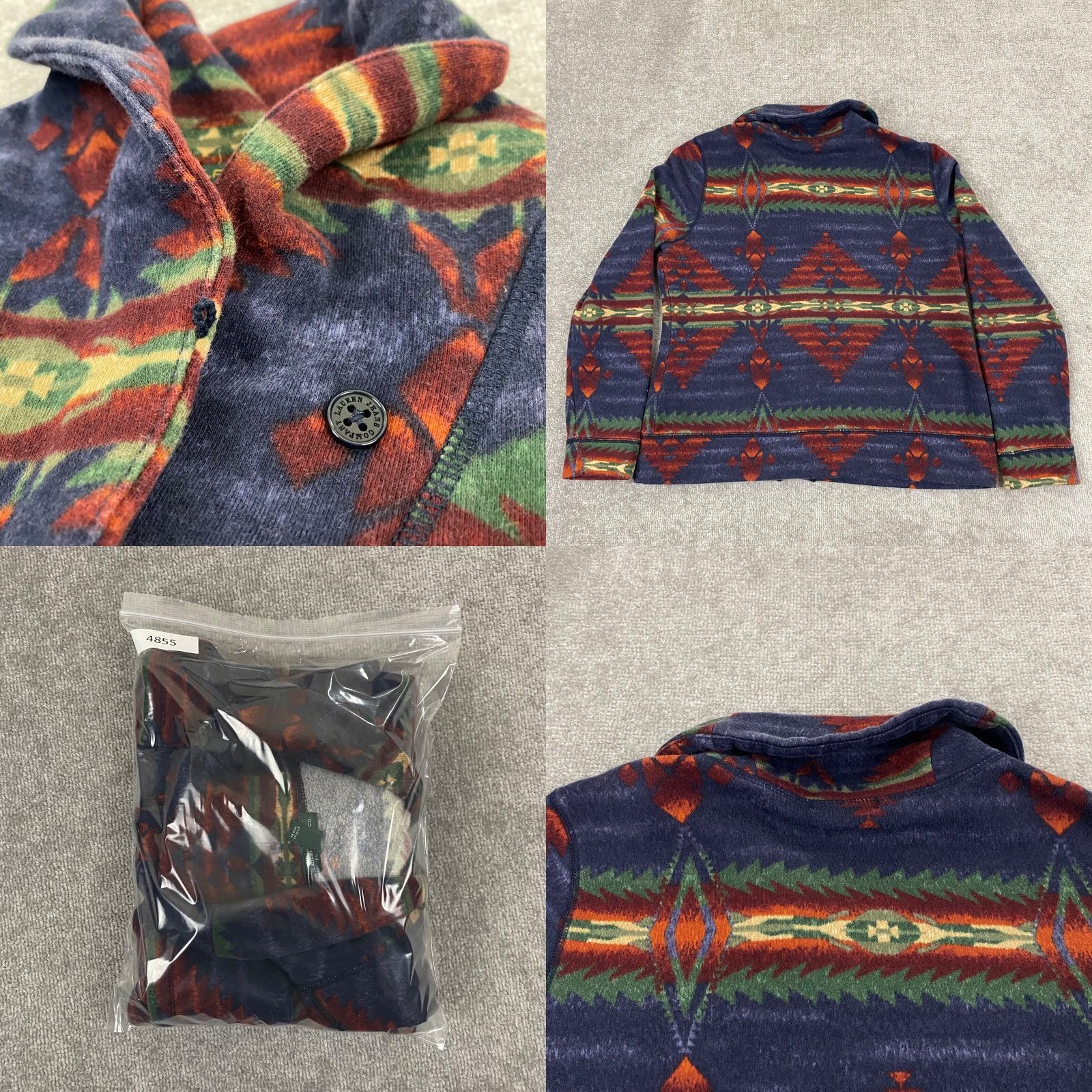 Ralph Lauren VINTAGE is not applicable; use original words only. Ralph Lauren Lauren Jeans Co. Sweater Women XL Aztec Southwestern Shawl Cardigan Size XL / US 12-14 / IT 48-50 - 8 Thumbnail