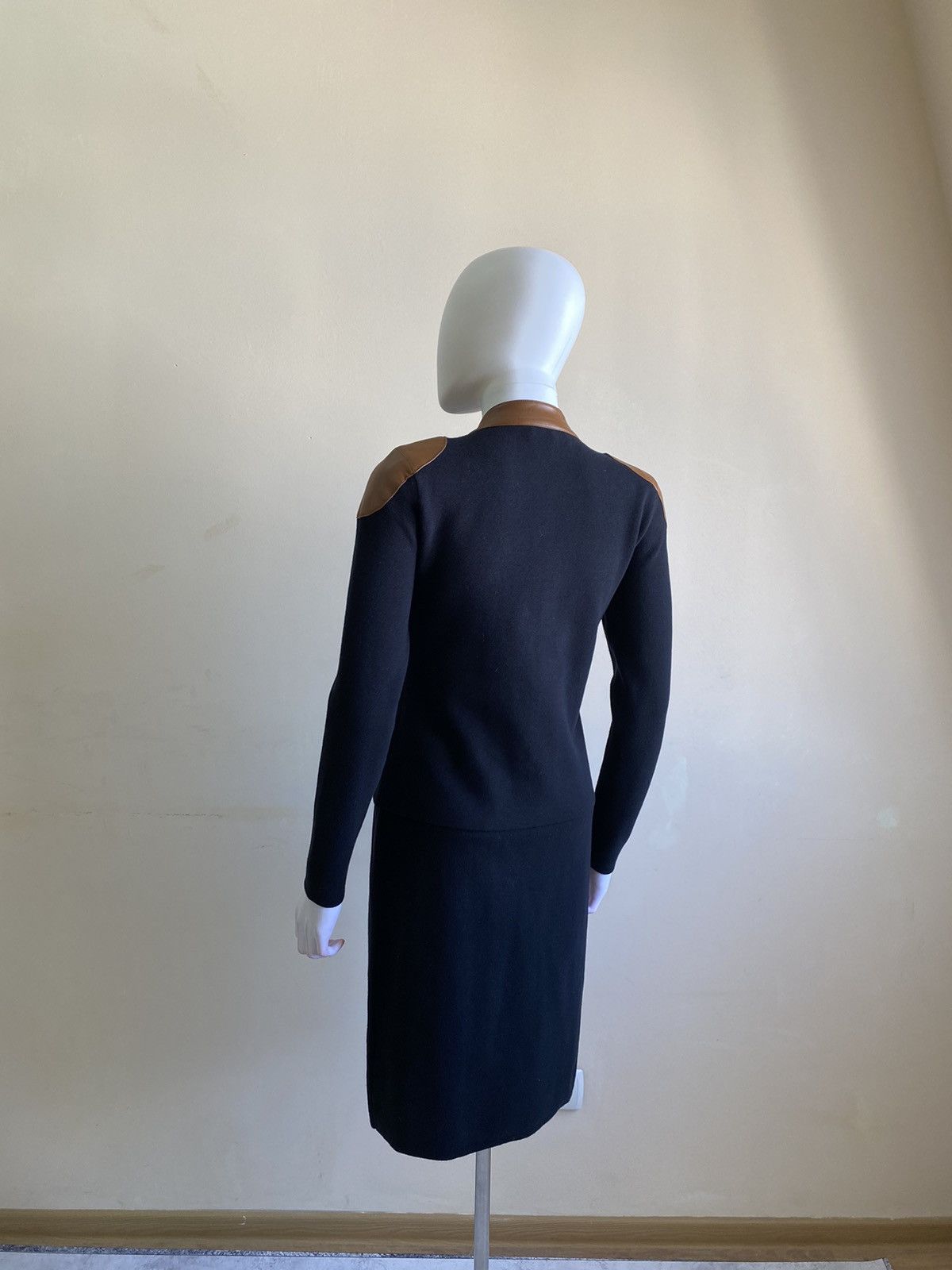 Lauren Ralph Lauren Lauren Ralph Lauren Knit Leather Patch Jacket & Dress Set Size S / US 4 / IT 40 - 5 Thumbnail