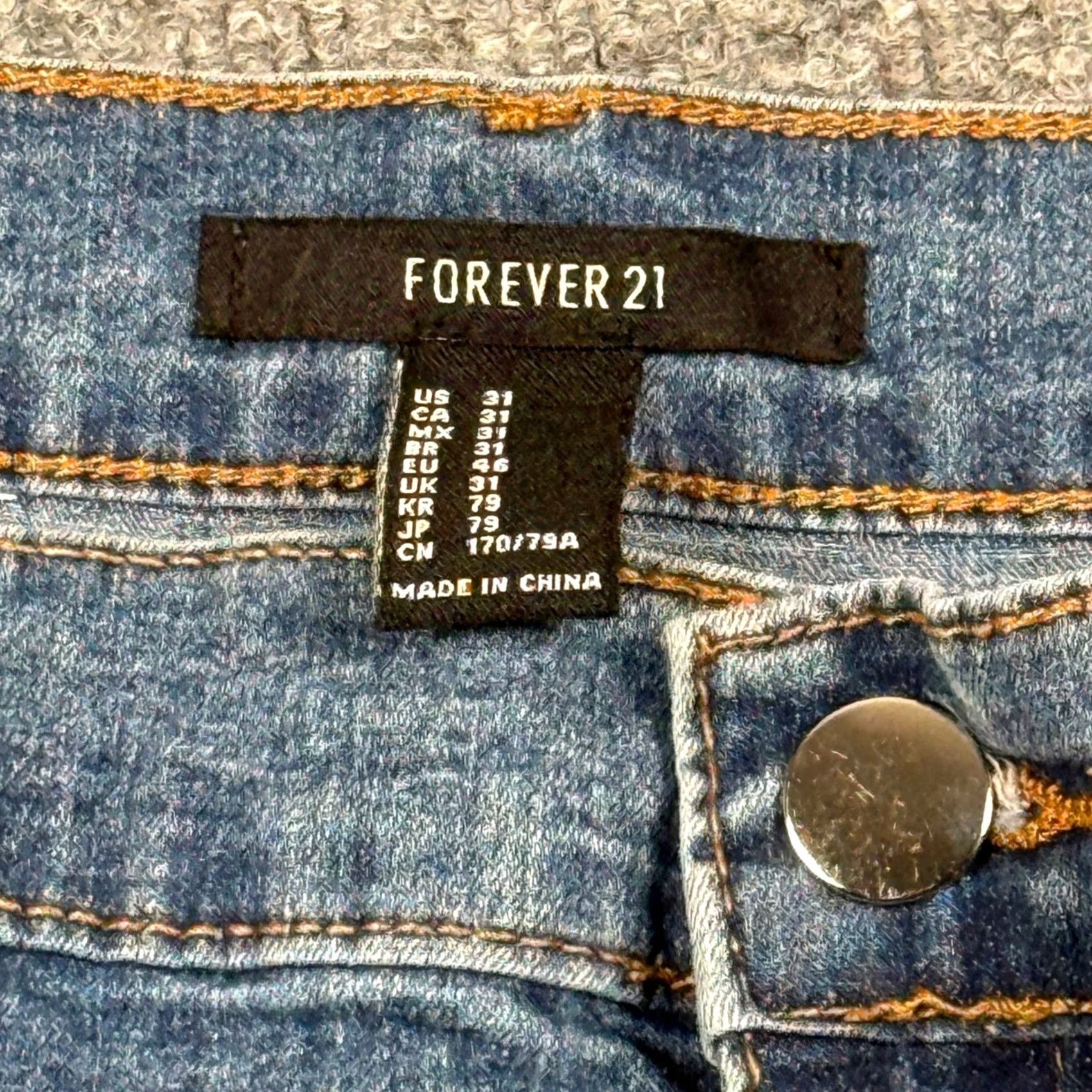 Forever 21 FOREVER 21 Jeans Blue Wash High Rise Straight Leg 31 Inseam 26.5 in 5-Pocket Denim Pants Women XS-XL? Size 24" / US 00 / IT 34 - 7 Thumbnail