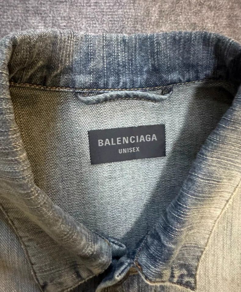 Balenciaga Balenciaga Dragon totem making old denim jacket coat Size US S / EU 44-46 / 1 - 3 Thumbnail