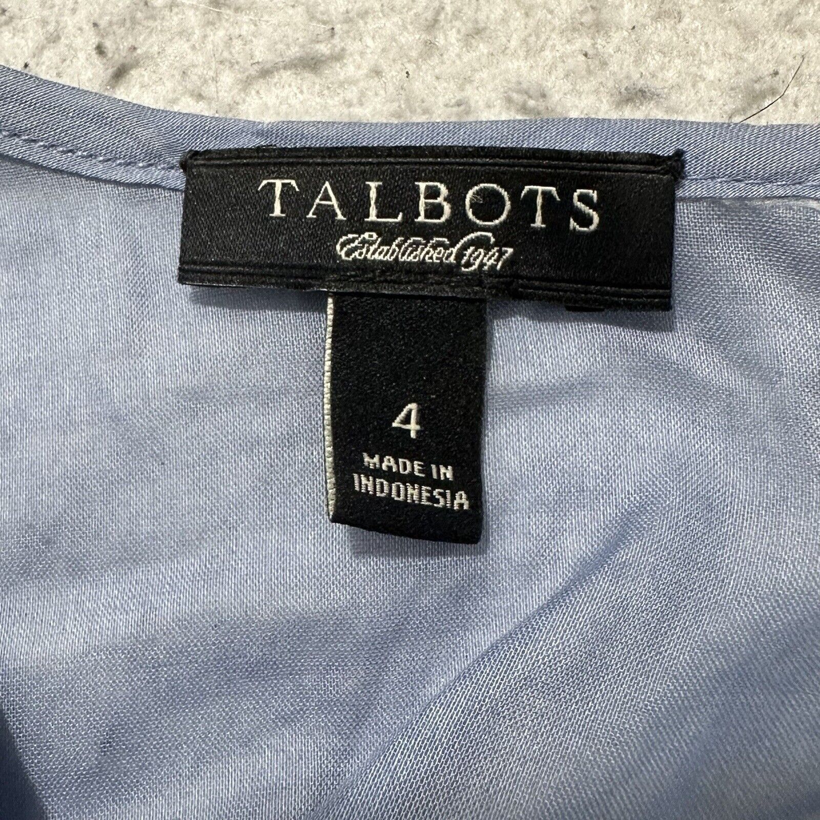 Other Talbots 4 Light Blue Ruffle Cotton Dress With Belt Size S / US 4 / IT 40 - 3 Thumbnail