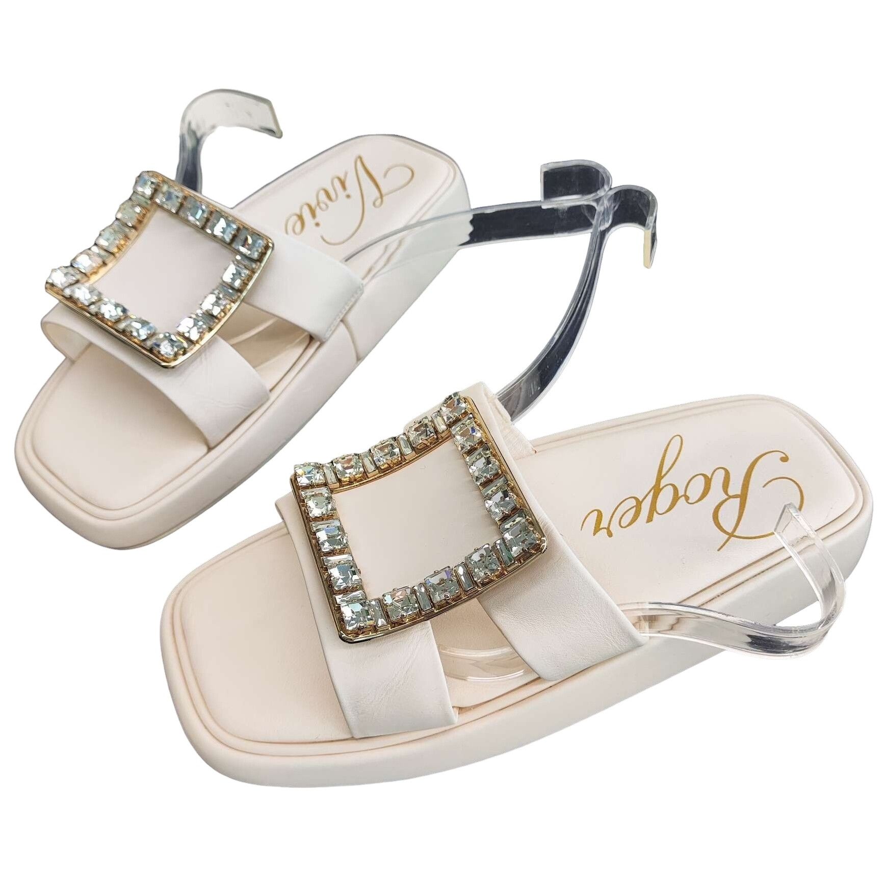 Roger Vivier Roger Vivier Crystal Buckle Platform Sandals Size 35 Size US 5 / IT 35 - 1 Thumbnail