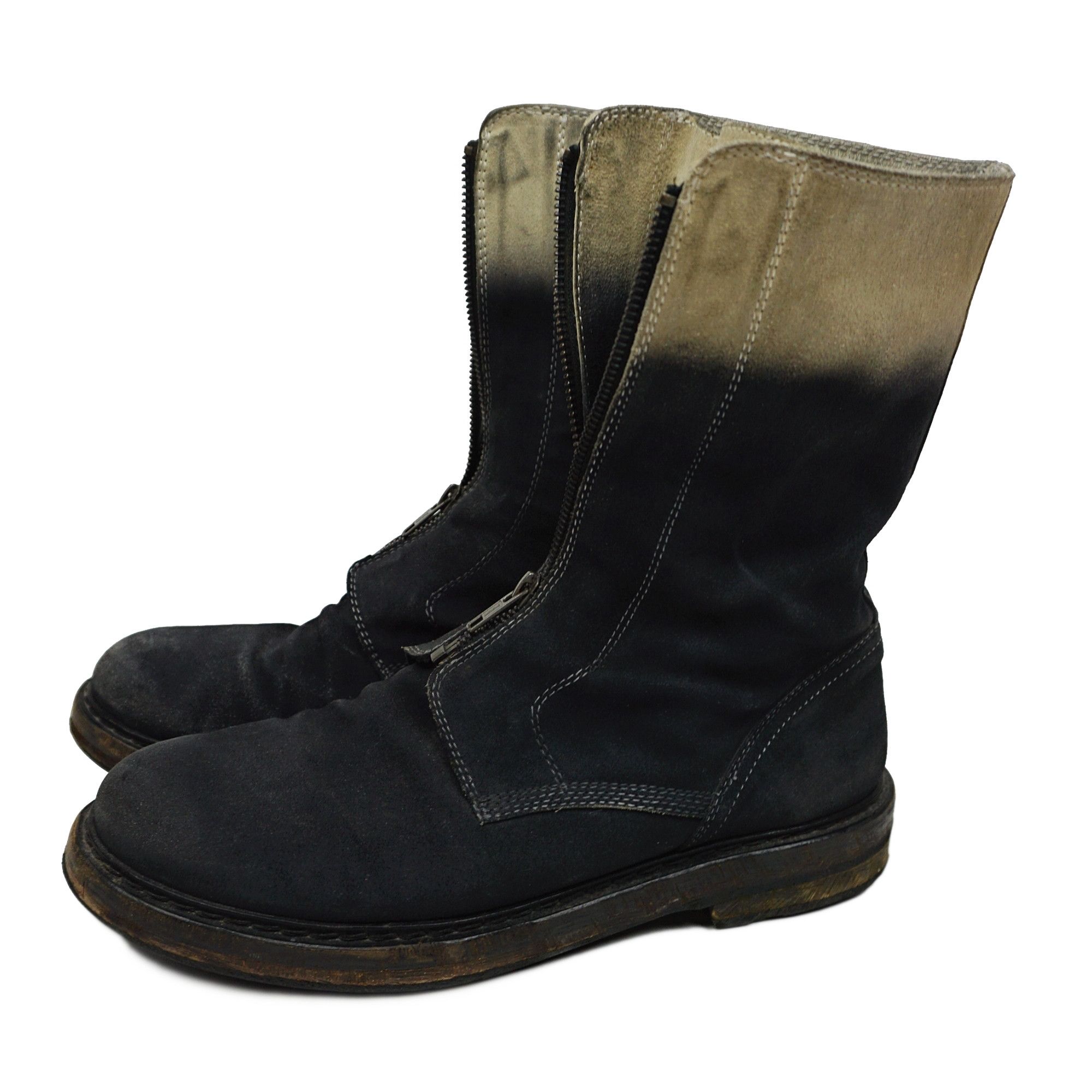 Ann Demeulemeester Ann Demeulemeester AW12 Double Zip Gradient Suede Boots Size US 9 / EU 42 - 2 Thumbnail