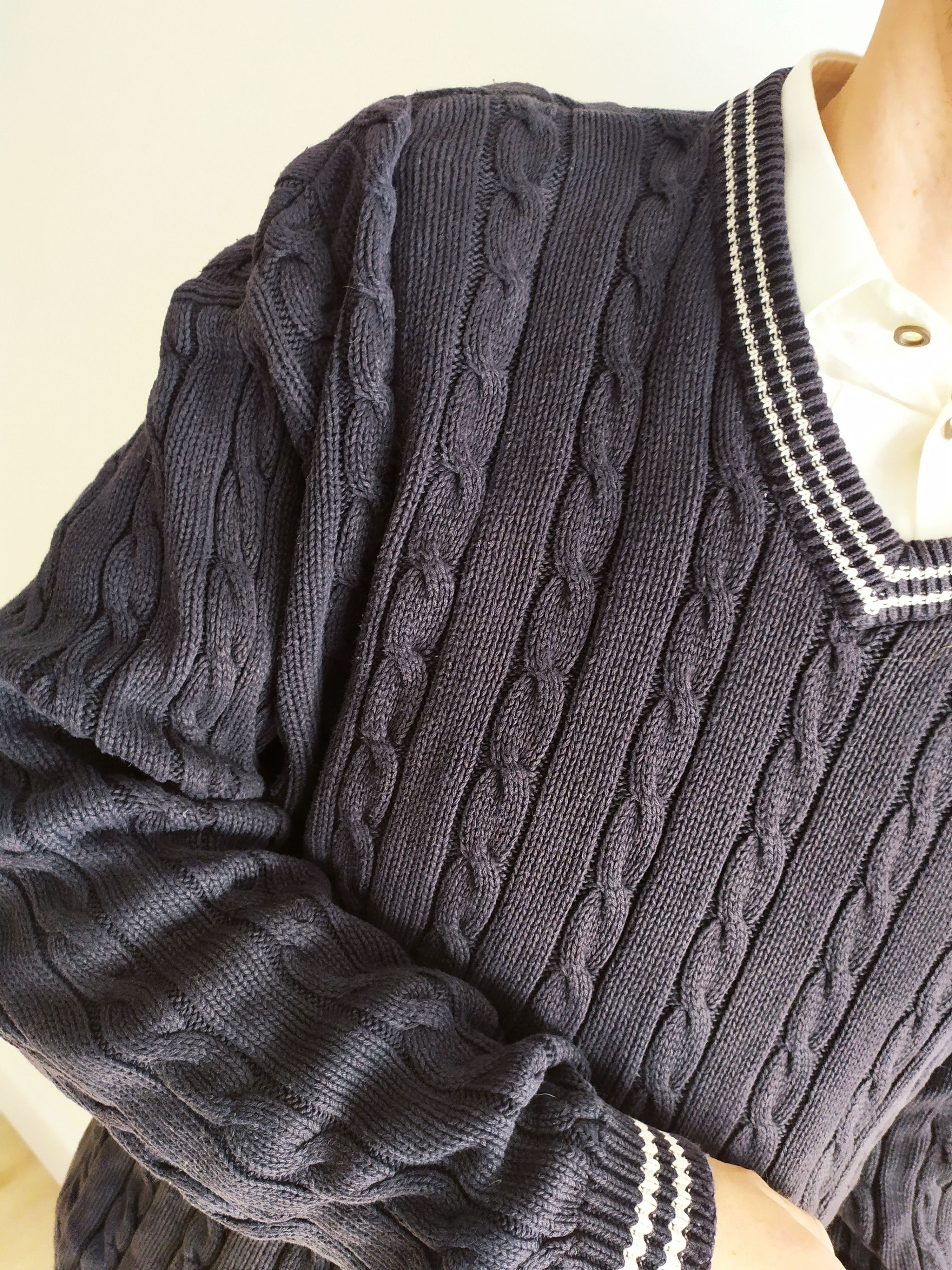 O'Neill Navy Mc O'Neill cricket style cable knit sweater Size US L / EU 52-54 / 3 - 4 Thumbnail