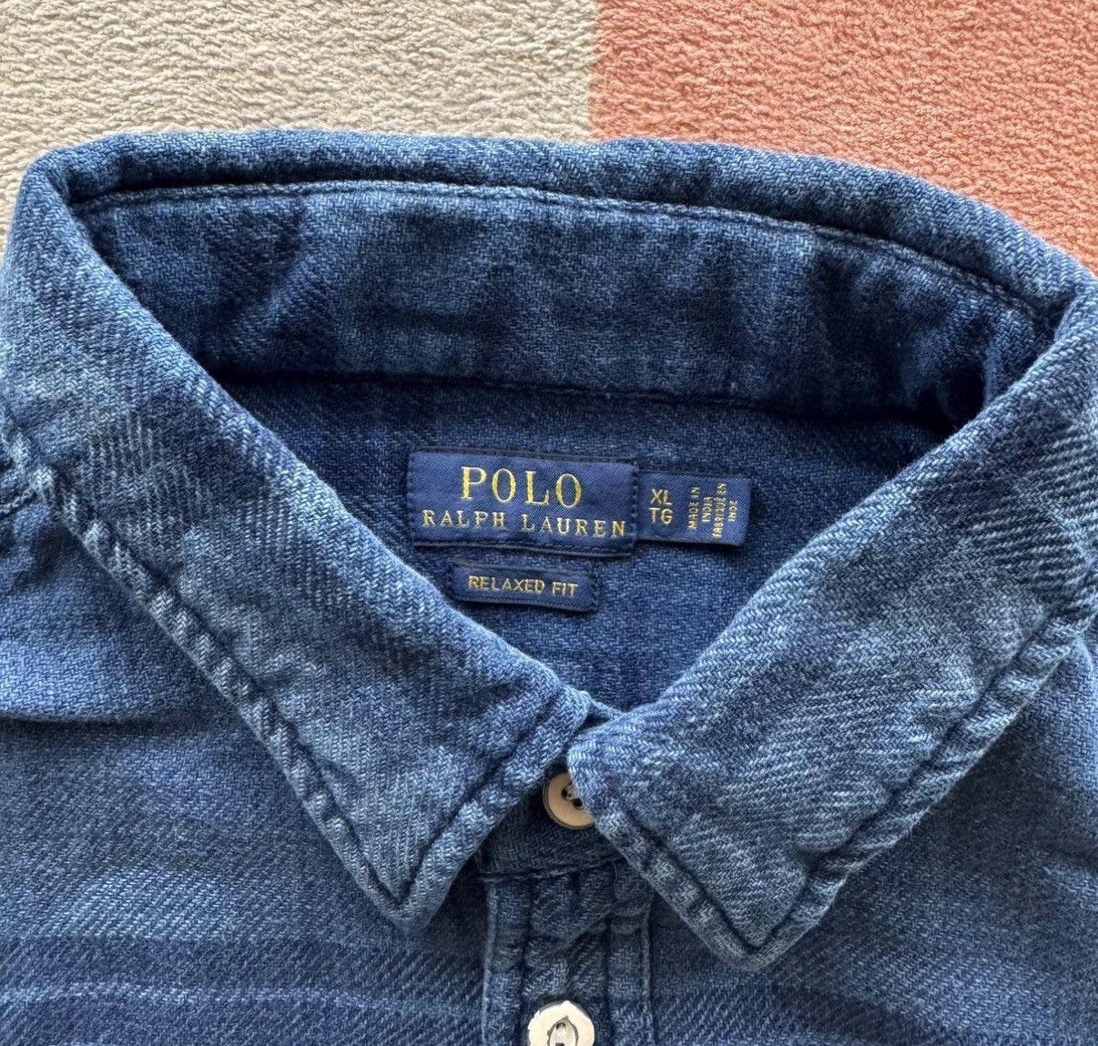 Polo Ralph Lauren Ralph Lauren Polo RL Indigo Sashiko Patch Shirt K22 Size US XL / EU 56 / 4 - 4 Thumbnail