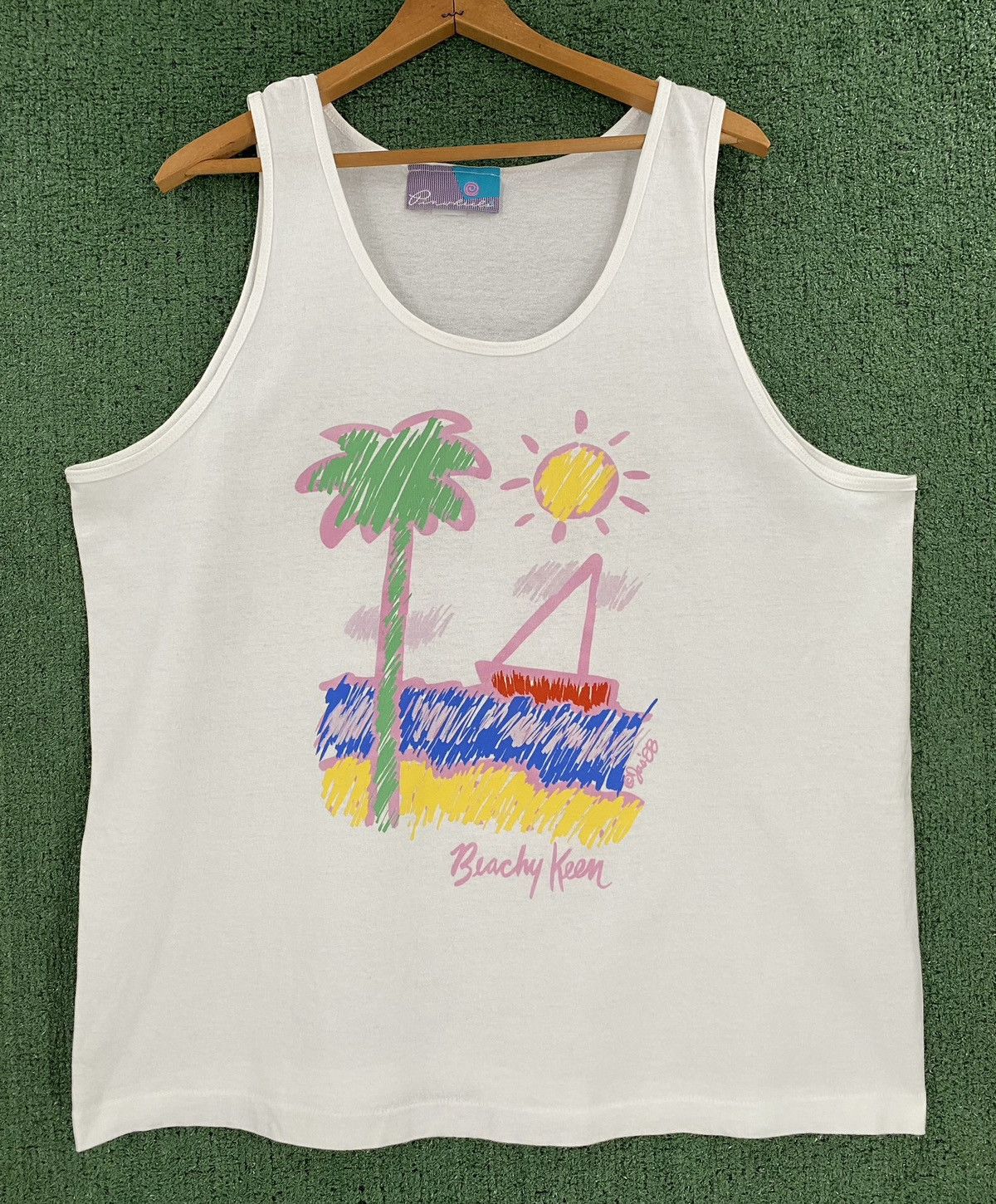 Other VTG 80s Pinwheels Beachy Keen Tank Top Womens Size XL Size XL / US 12-14 / IT 48-50 - 1 Thumbnail