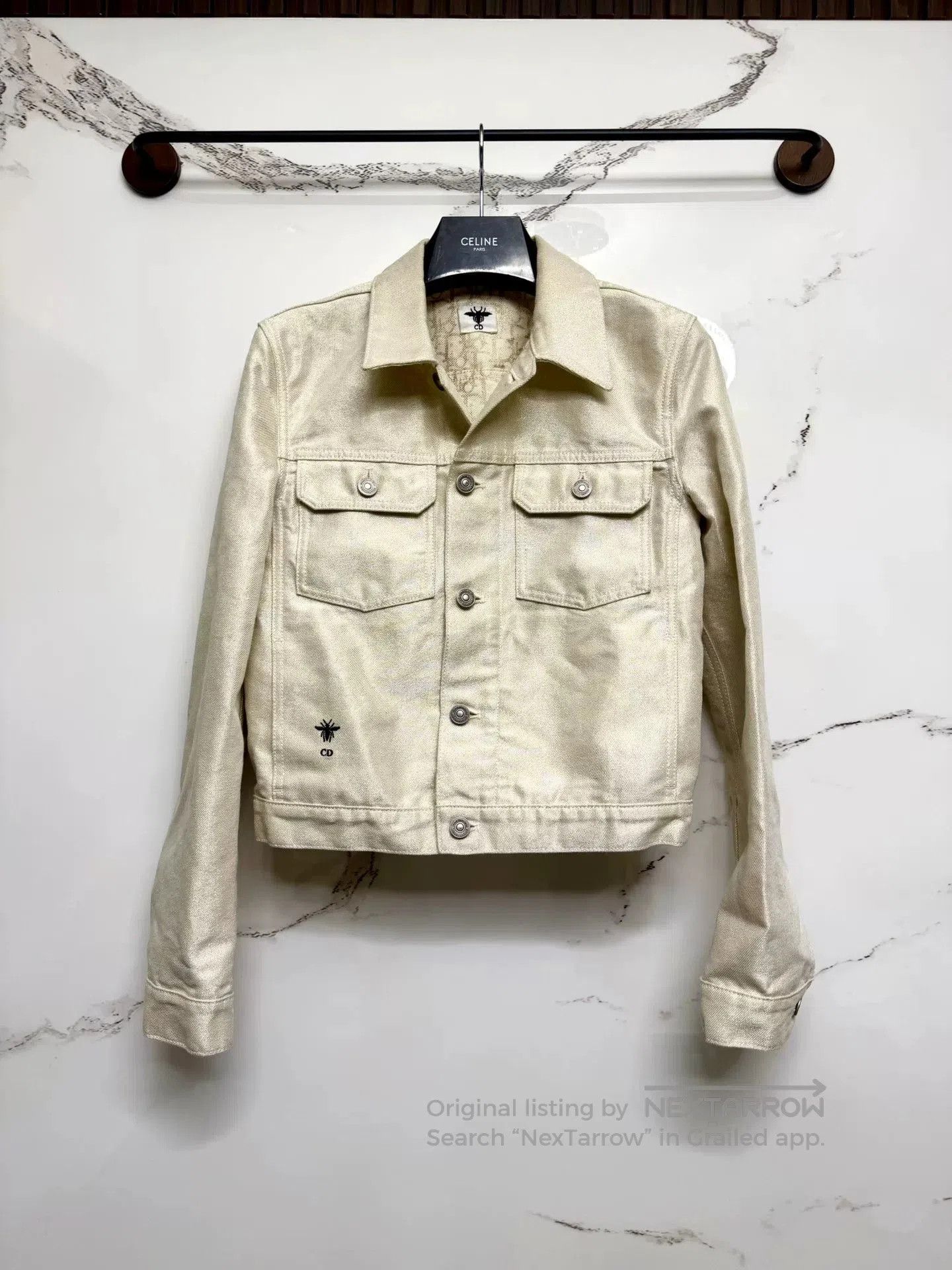 Dior dior beige denim jacket with gold detailing. Size M / US 6-8 / IT 42-44 - 1 Thumbnail
