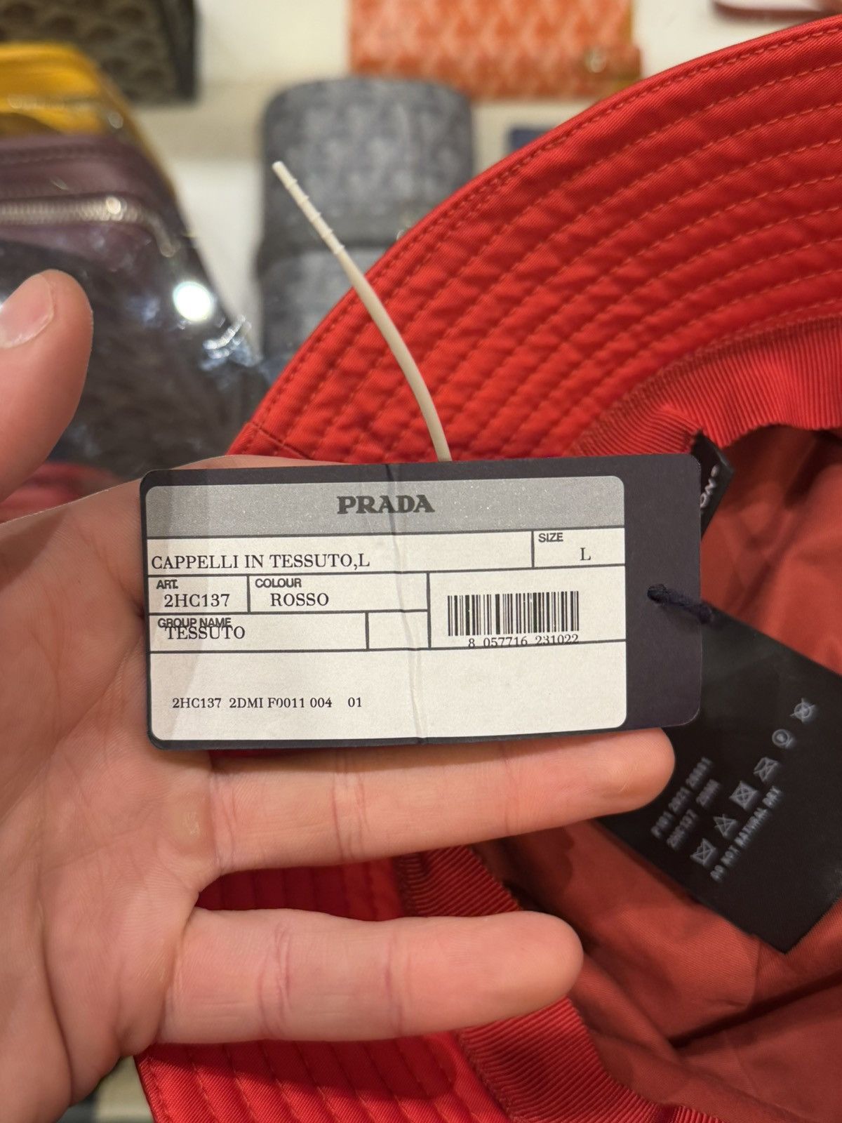 Prada Prada Nylon Bucket Hat - Red Size ONE SIZE - 14 Thumbnail