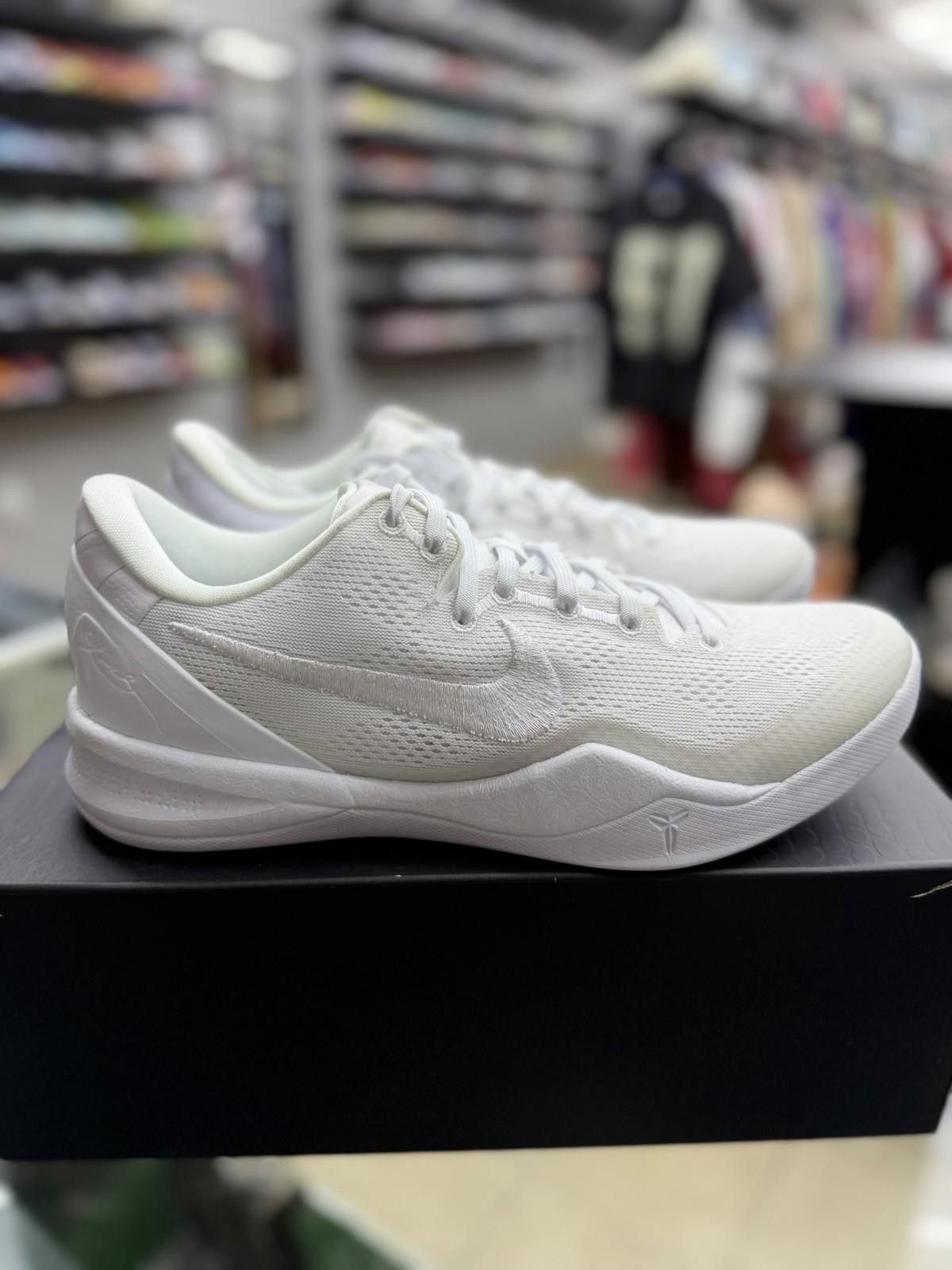 Nike Size 10 Nike Kobe 8 Protro Low Halo Triple White FJ9364-100 Size US 10 / EU 43 - 1 Thumbnail