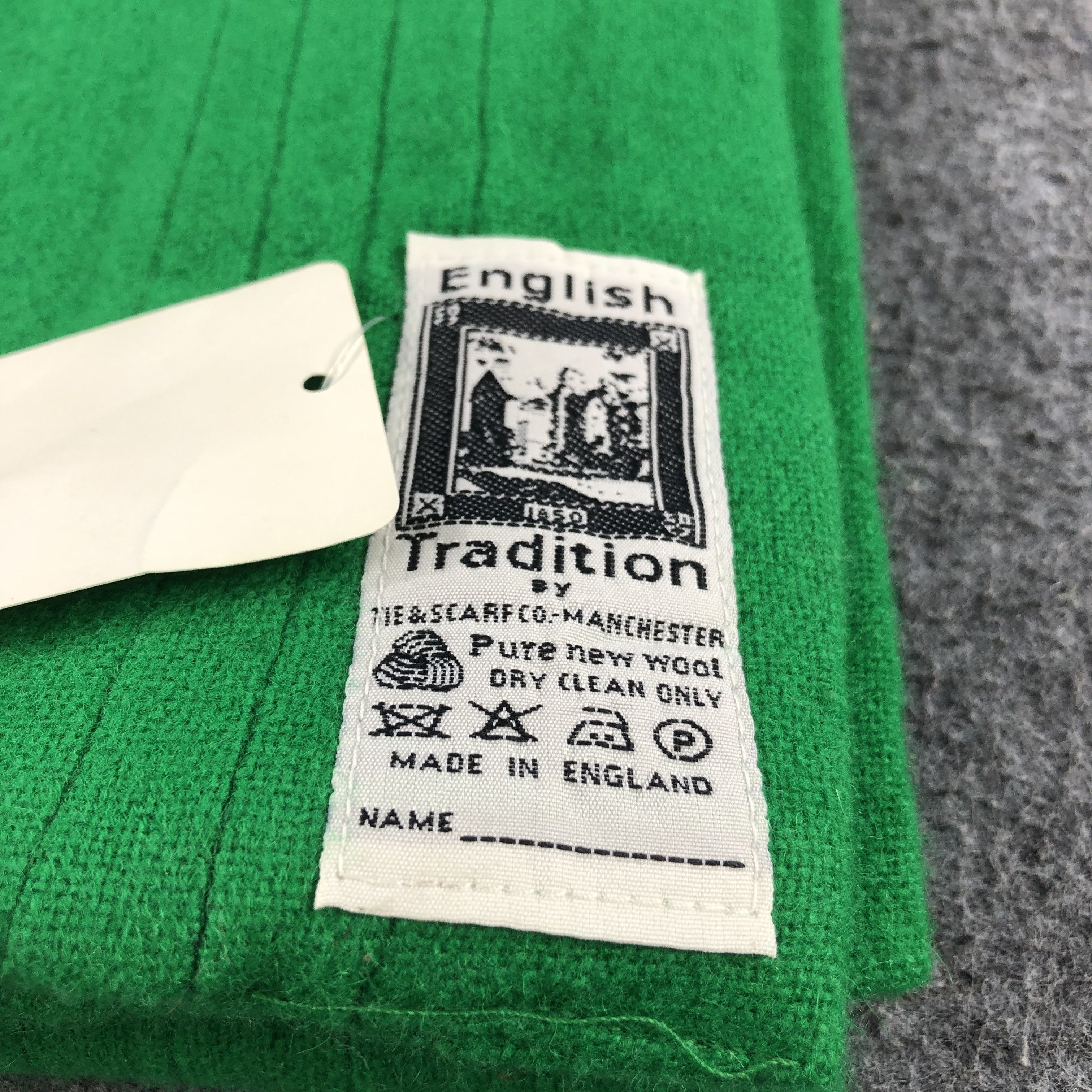 Vintage English Tradition Green Scarf Muffler Wool V970 Size ONE SIZE - 4 Thumbnail