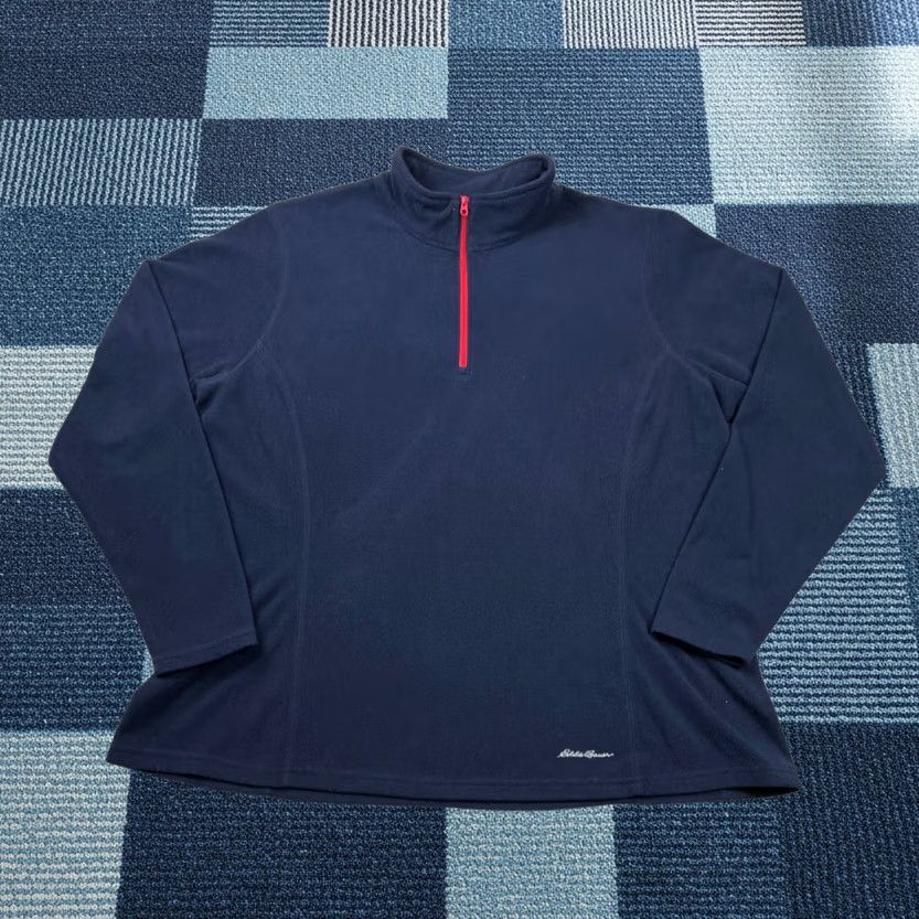Eddie Bauer Eddie Bauer Jacket Womens 2XL Pullover 1/4 Zip Navy Blue Fleece Mock Neck Raglan Long Sleeve Shirt Winter Casual Womens Size XXL / US 16-18 / IT 52-54 - 1 Thumbnail