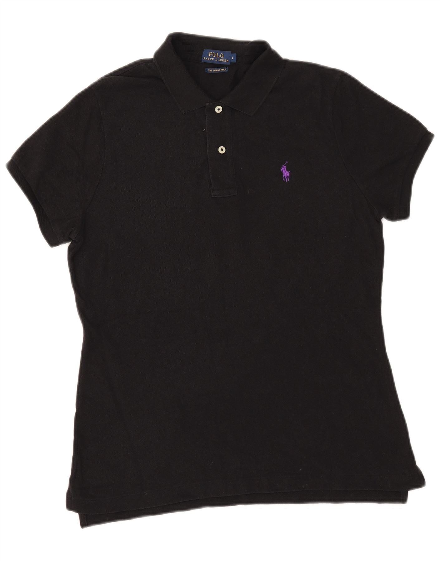 Polo Ralph Lauren Mens The Skinny Polo Polo Shirt Large Black Cotton Size US S / EU 44-46 / 1 - 1 Thumbnail