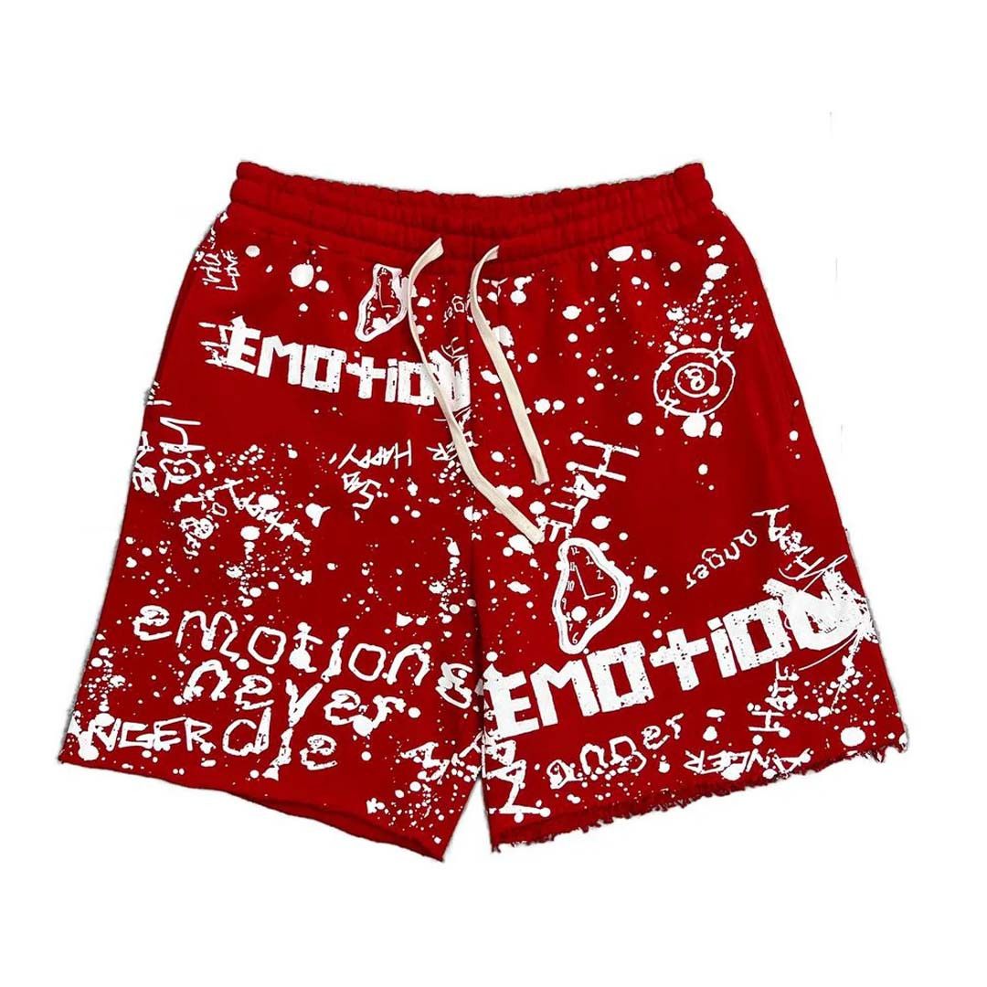 Other Mixed Emotions Red Graffiti Shorts Size US 38 / EU 54 - 1 Thumbnail