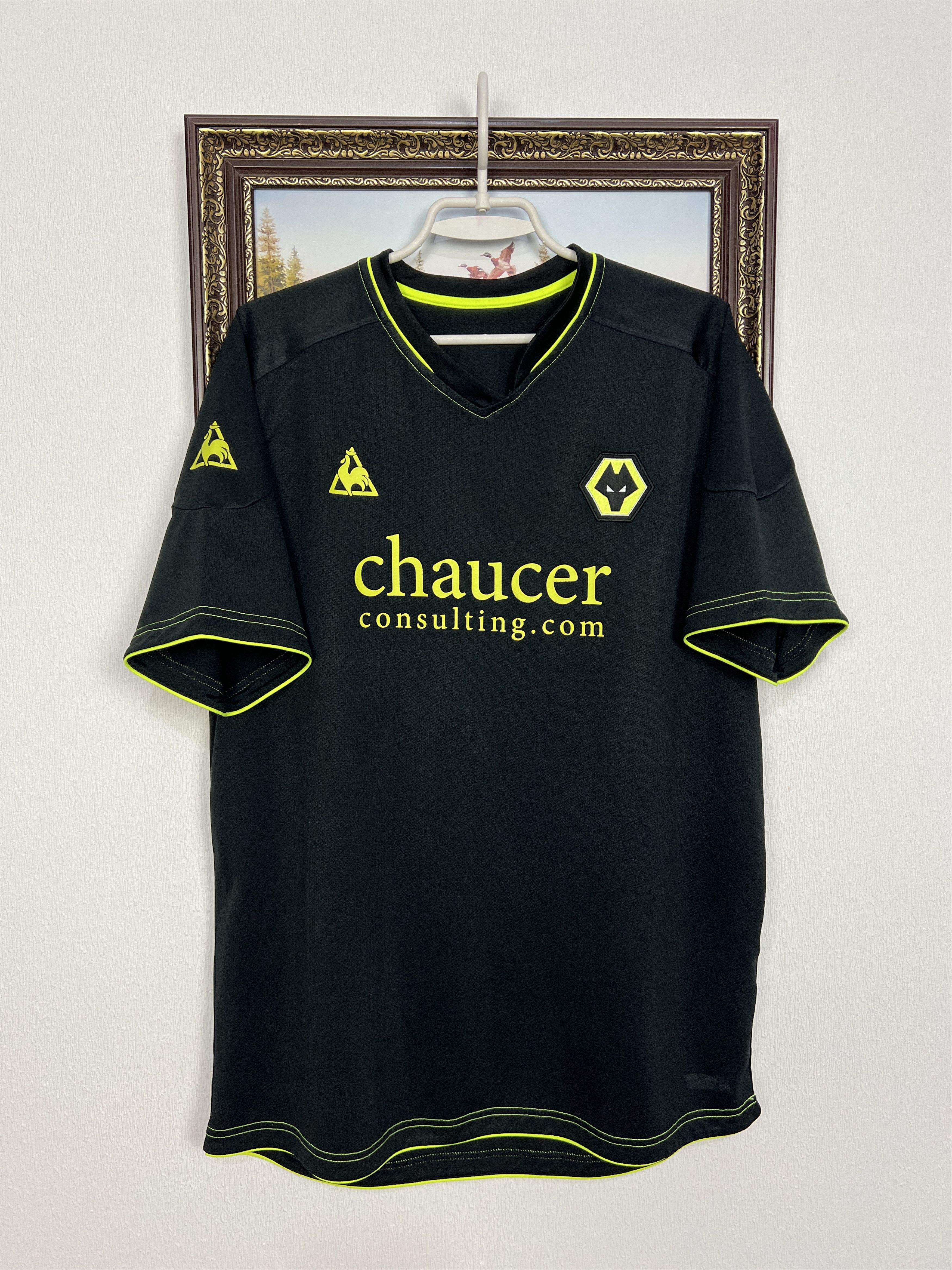 Le Coq Sportif Wolverhampton Wanderers Wolves football shirt Soccer Jersey Size US L / EU 52-54 / 3 - 2 Thumbnail