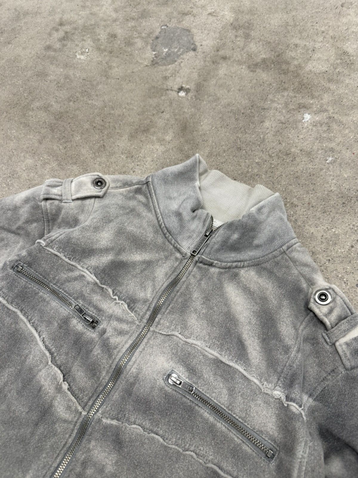 Vintage Y2K THE MACHINE ARCHIVE STYLE GRUNGE FADED FULL ZIP JACKET Size US XL / EU 56 / 4 - 6 Thumbnail