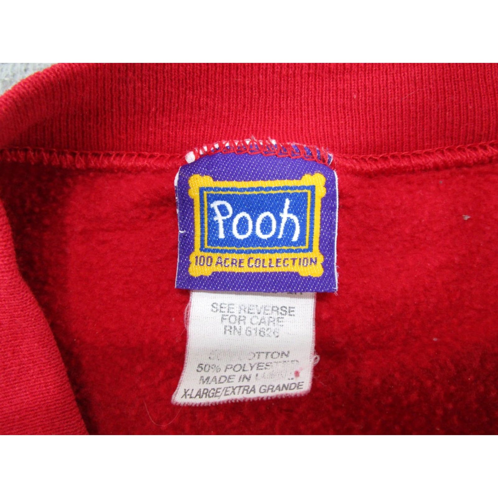 Disney VINTAGE Winnie The Pooh Eyore Embroidered Sweatshirt Womens XL Disney Shirt Regular Red 90s Theme Girls Womens Size XL / US 12-14 / IT 48-50 - 3 Thumbnail