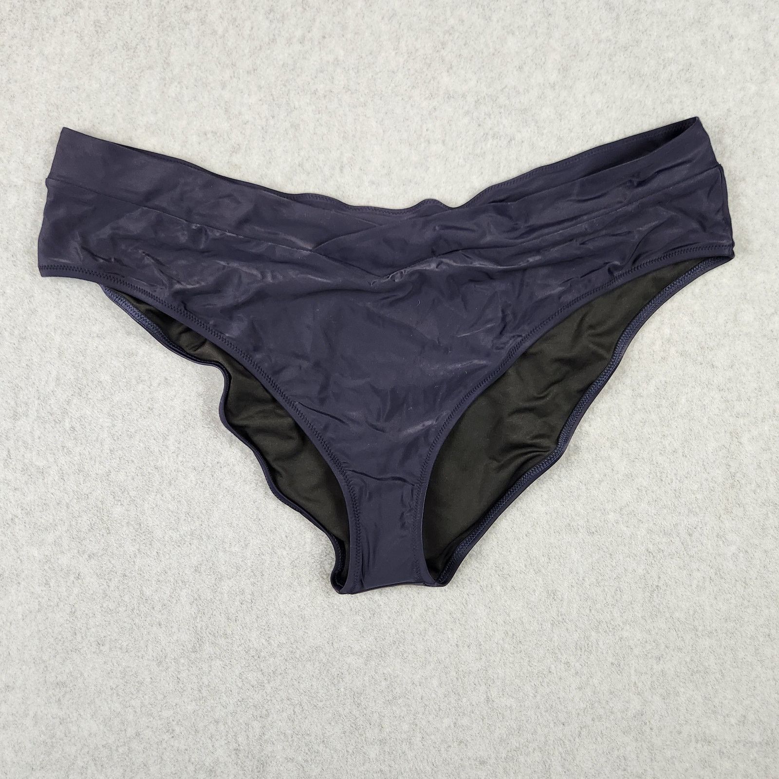 J.Crew J.Crew Swim Bottom Cross Front Bikini 2X Navy Blue BF171 Size ONE SIZE - 1 Thumbnail