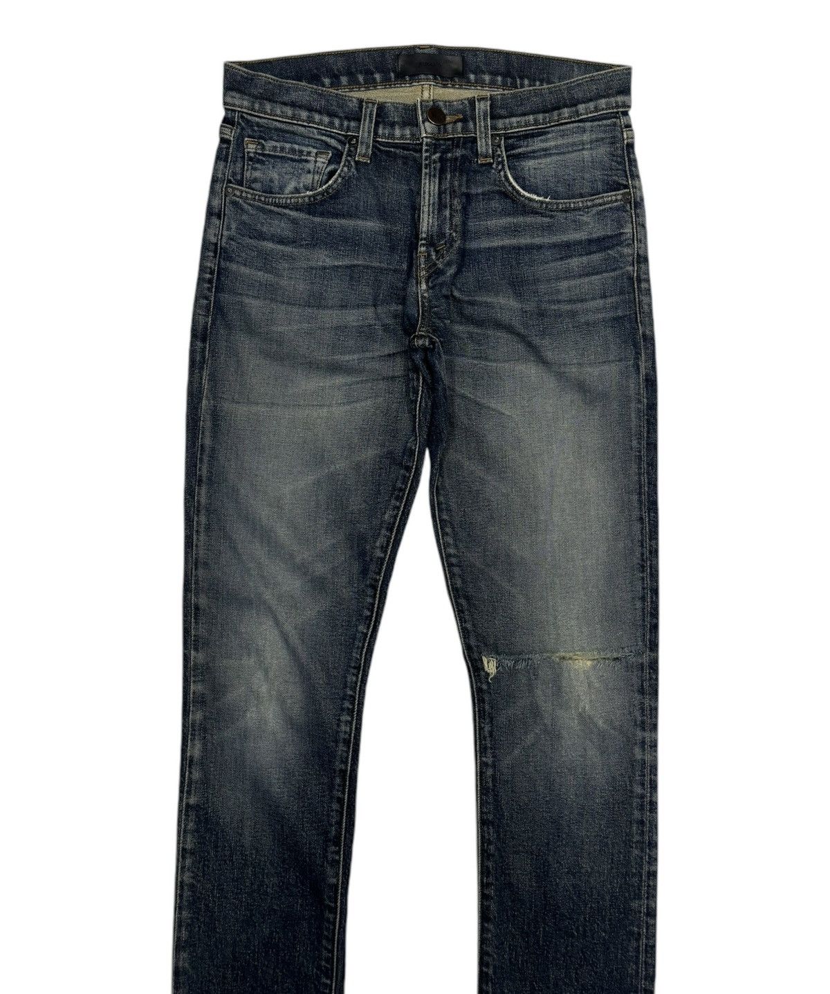 If Six Was Nine J Brand Indigo Distressed Denim Jeans Size US 30 / EU 46 - 3 Thumbnail