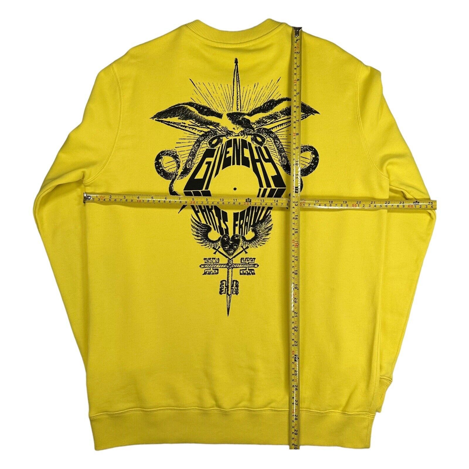 Givenchy Givenchy Size S Sweatshirt Oversized Yellow Logo Eagle Snake Size US S / EU 44-46 / 1 - 2 Thumbnail