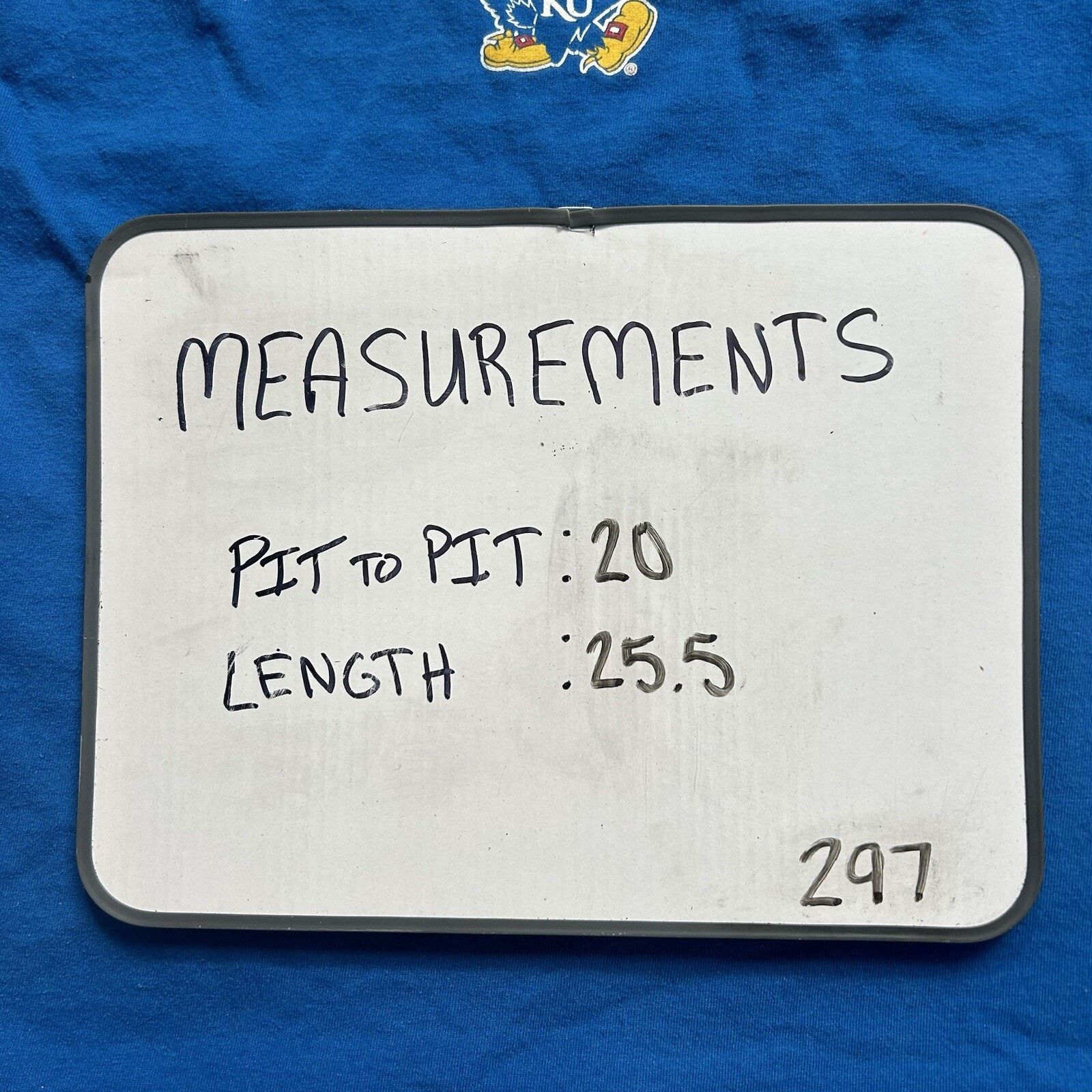 NCAA Kansas Jayhawks T-Shirt Blue Distressed Font NCAA Medium Size US M / EU 48-50 / 2 - 3 Thumbnail