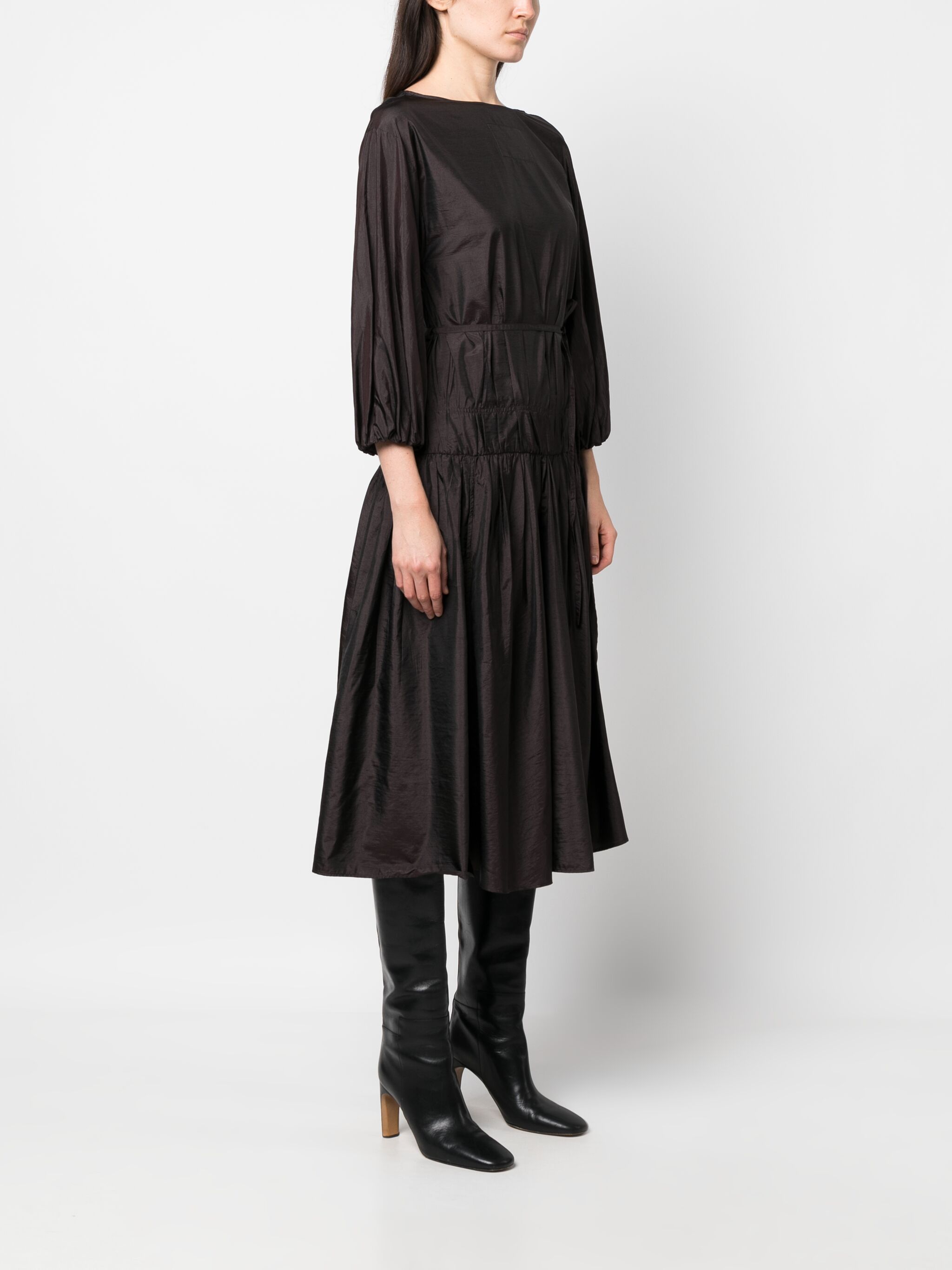 Jil Sander o1loc1c1124 Dress in Black Size L / US 10 / IT 46 - 3 Thumbnail