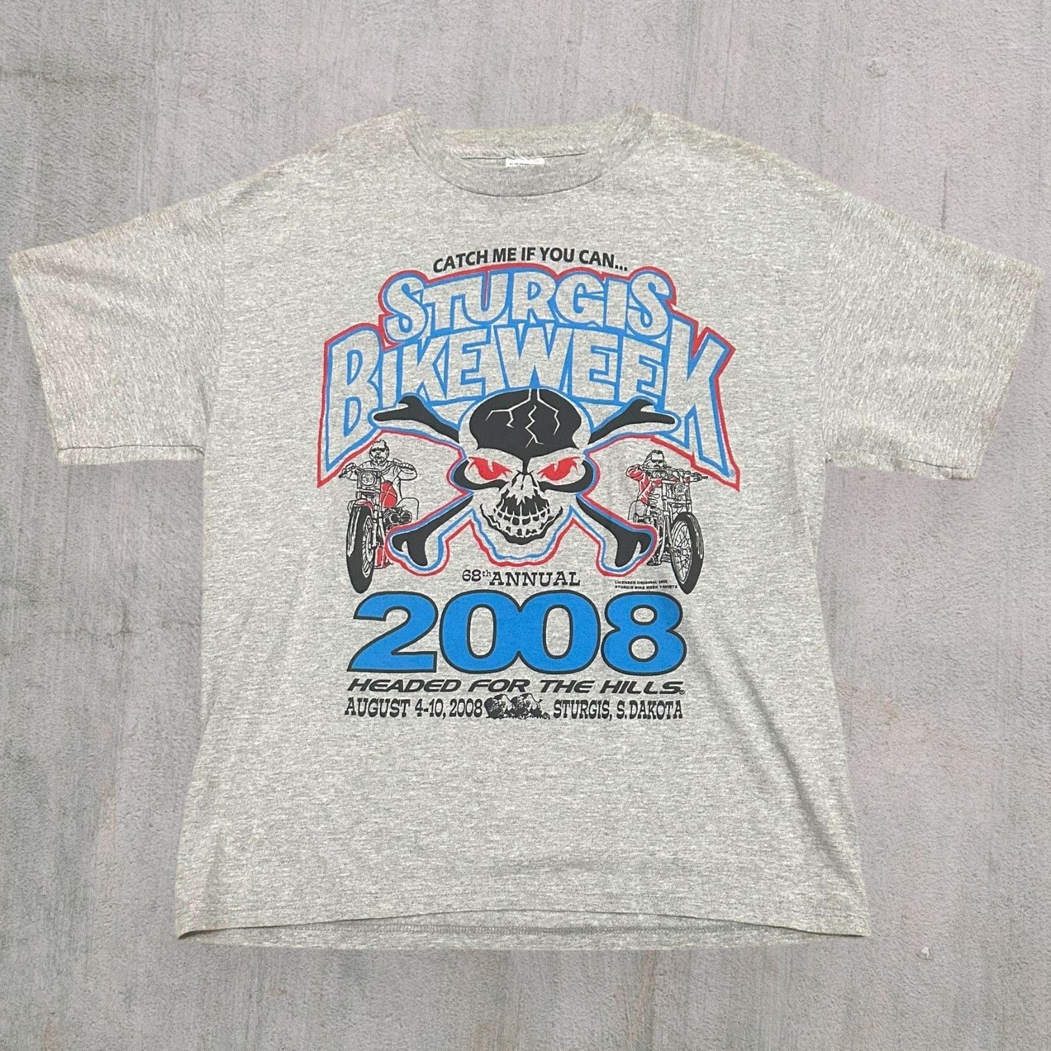 Other Sturgis bike week 2008 skull tee sick graphic Size US L / EU 52-54 / 3 - 1 Thumbnail