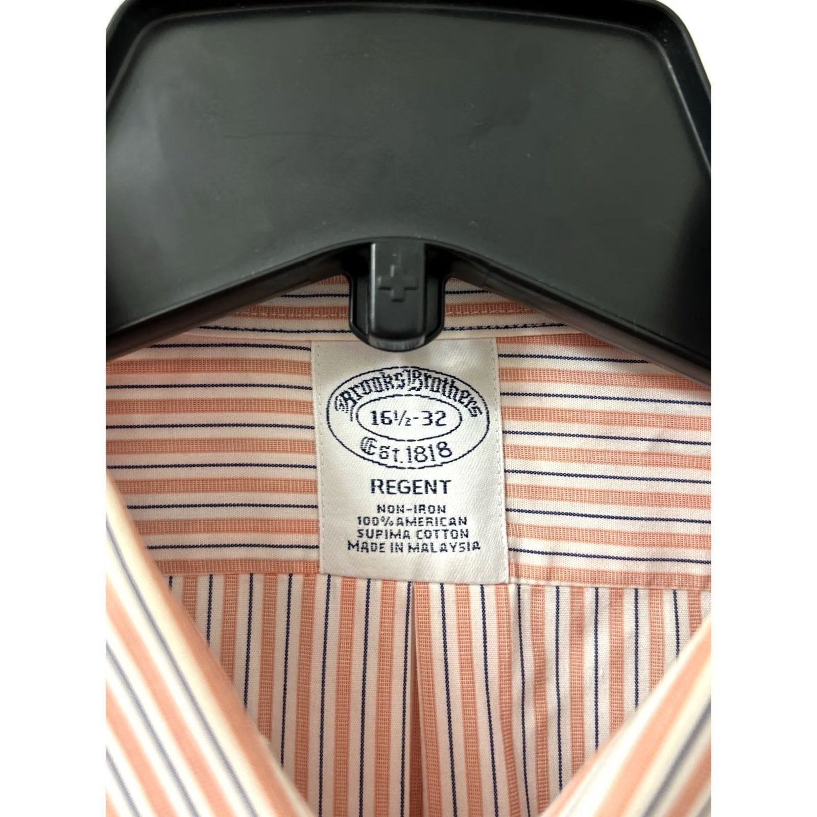 Brooks Brothers Brooks Brothers Shirt Mens 16.5 Orange White Striped Regent Non Iron L/S Dress Shirt Louis Reg Reviews? Size US XL / EU 56 / 4 - 6 Thumbnail