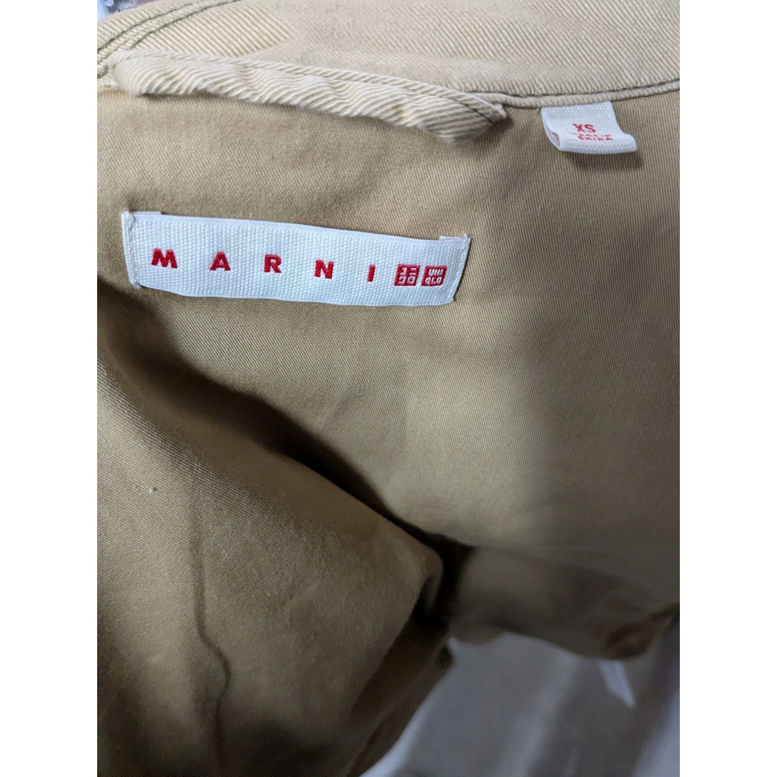 Marni Uniqlo X MARNI - Oversized Utility Jacket /XS/Beige Size US XS / EU 42 / 0 - 9 Thumbnail