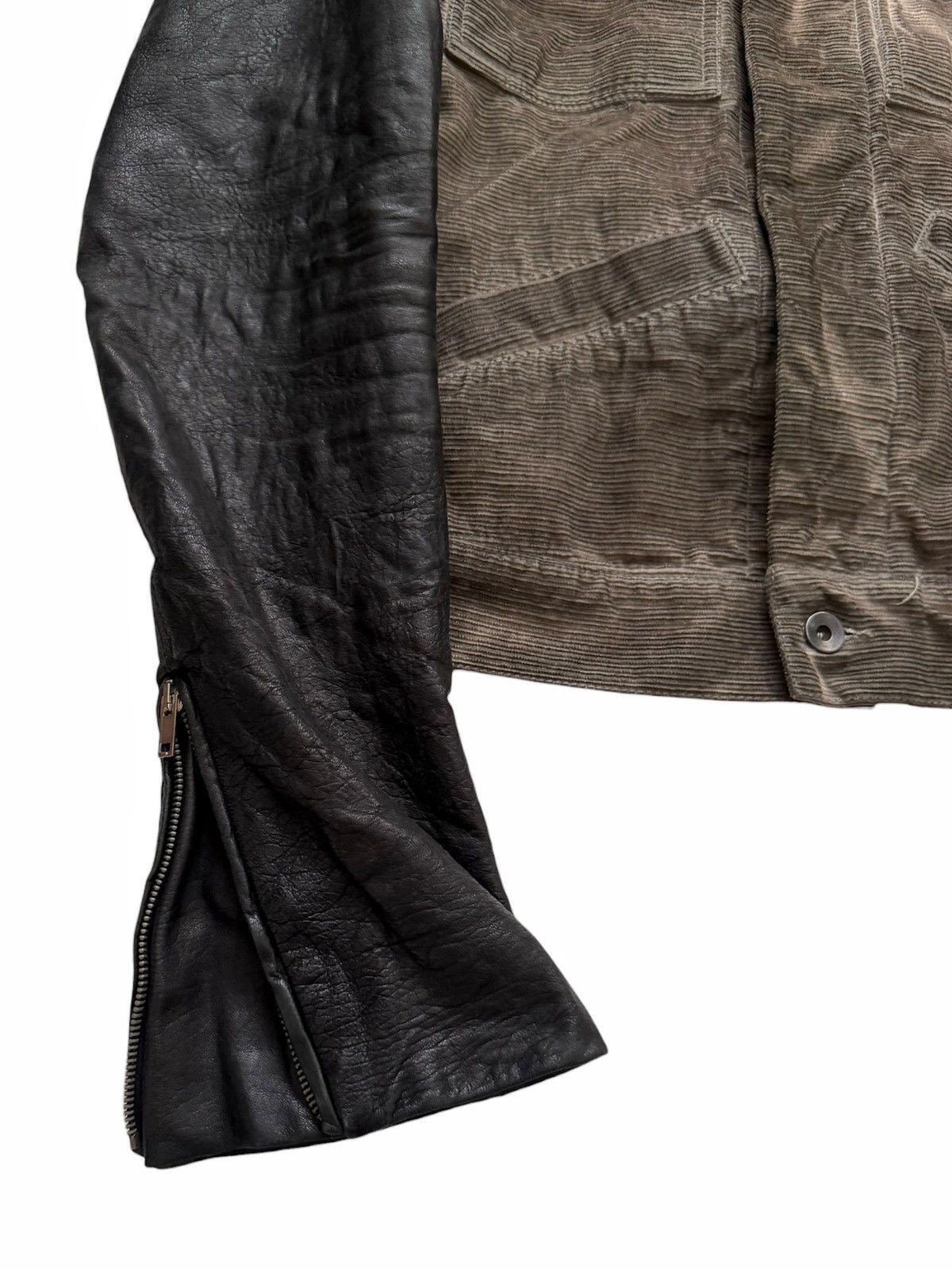 Rick Owens 2000’s Sample Hogwash Distressed Corduroy Leather Hybrid Size US M / EU 48-50 / 2 - 6 Thumbnail