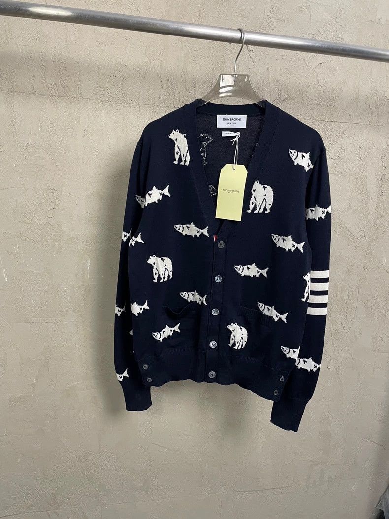Thom Browne Thom Browne size1 A wool knit cardigan Size US S / EU 44-46 / 1 - 1 Thumbnail