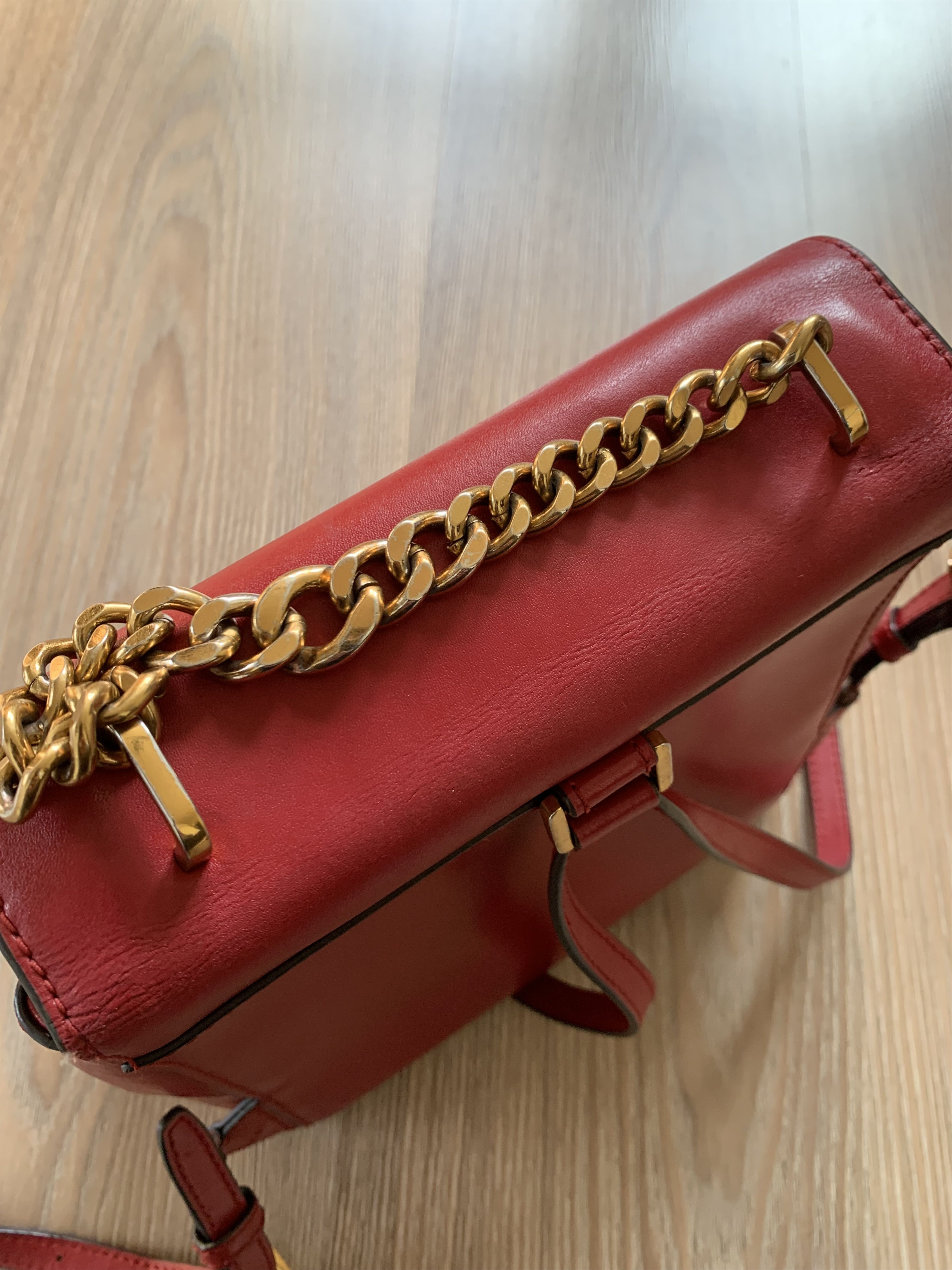 Michael Kors Michael Kors Red Leather Mindy Backpack Size ONE SIZE - 7 Thumbnail