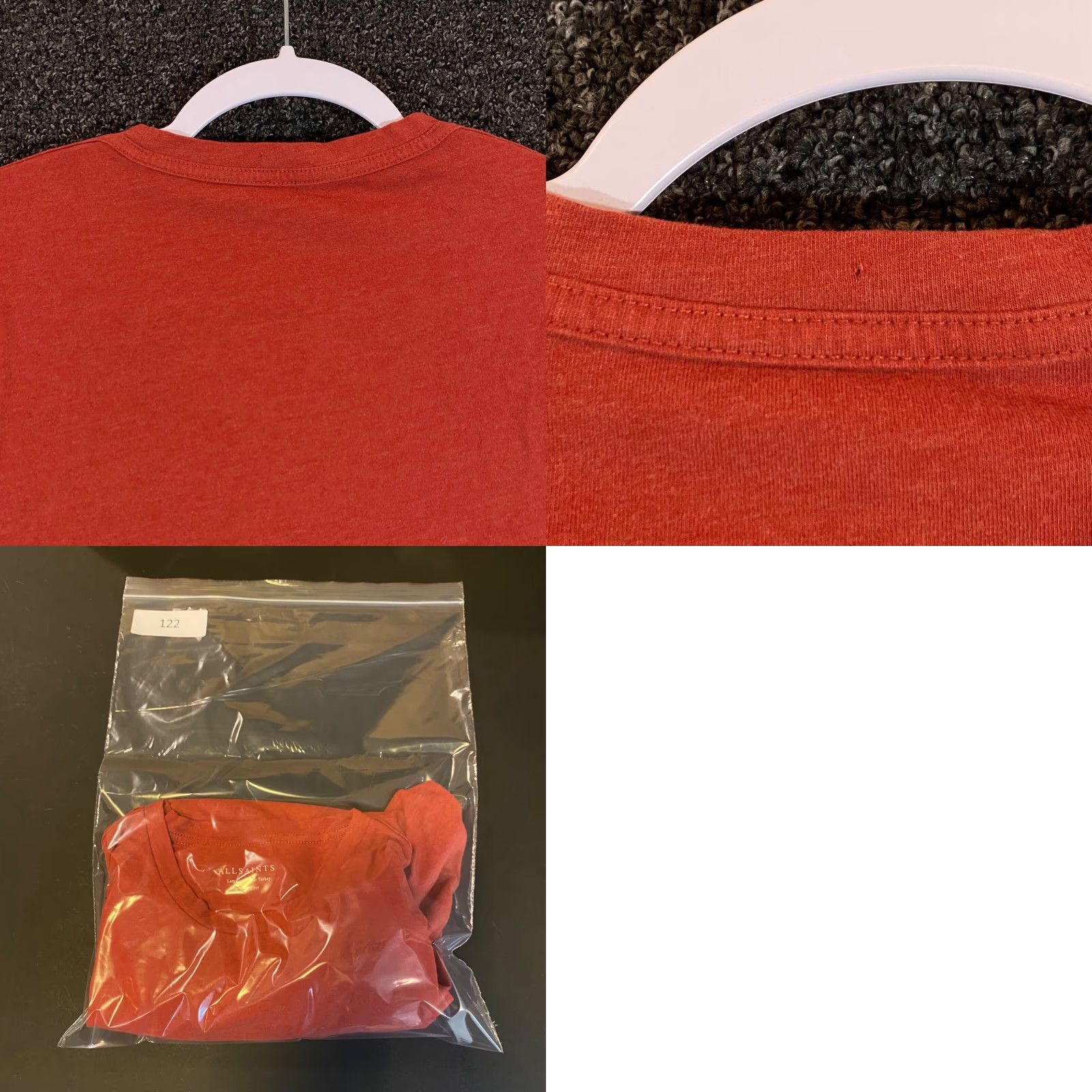 Allsaints VINTAGE Allsaints Shirt Mens Large Orange Tee Short Sleeve Logo Designer Casual Size US L / EU 52-54 / 3 - 8 Thumbnail
