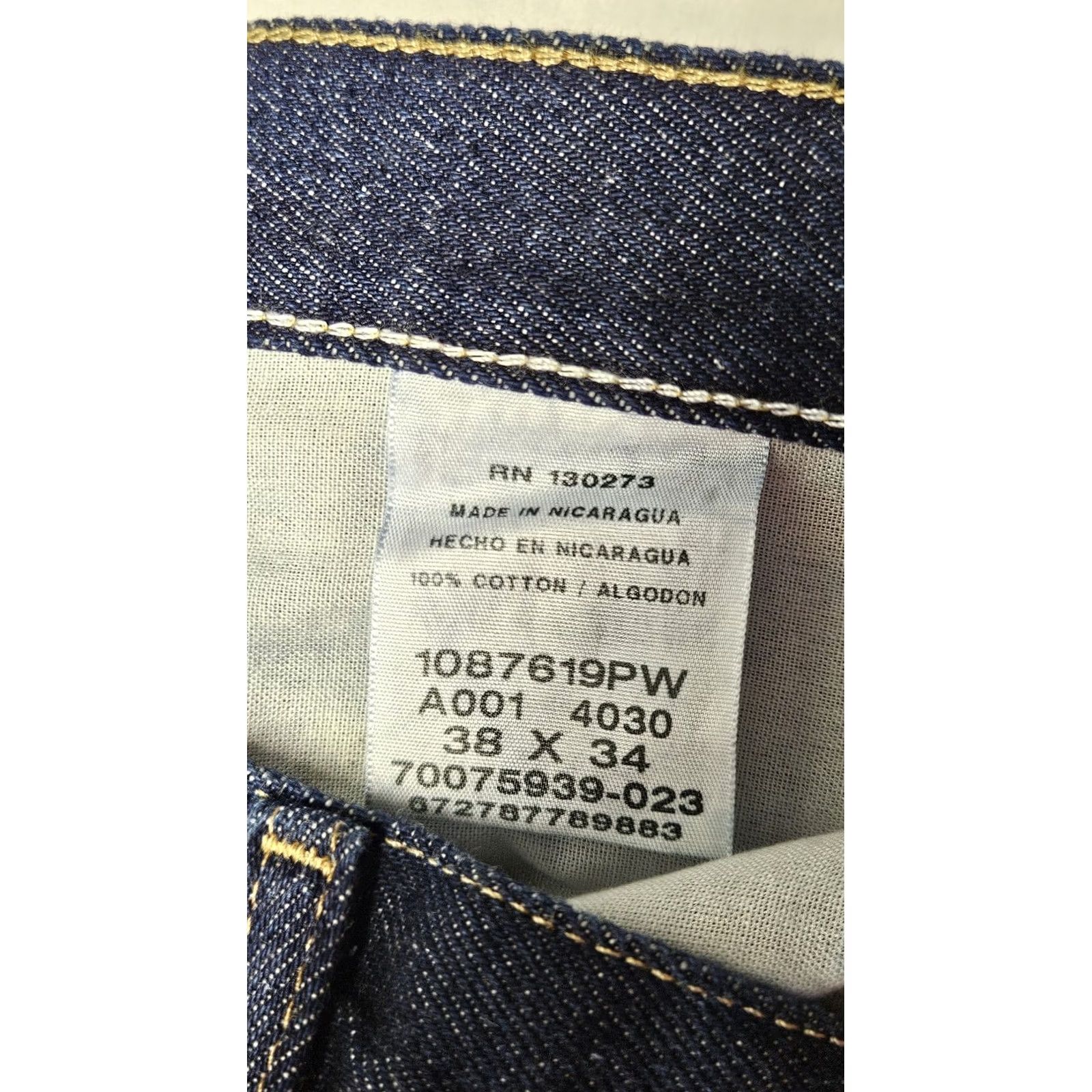Denime Rustler Jeans Mens 38x34 Blue Regular Fit Straight Leg Denim NWT Size US 38 / EU 54 - 7 Thumbnail