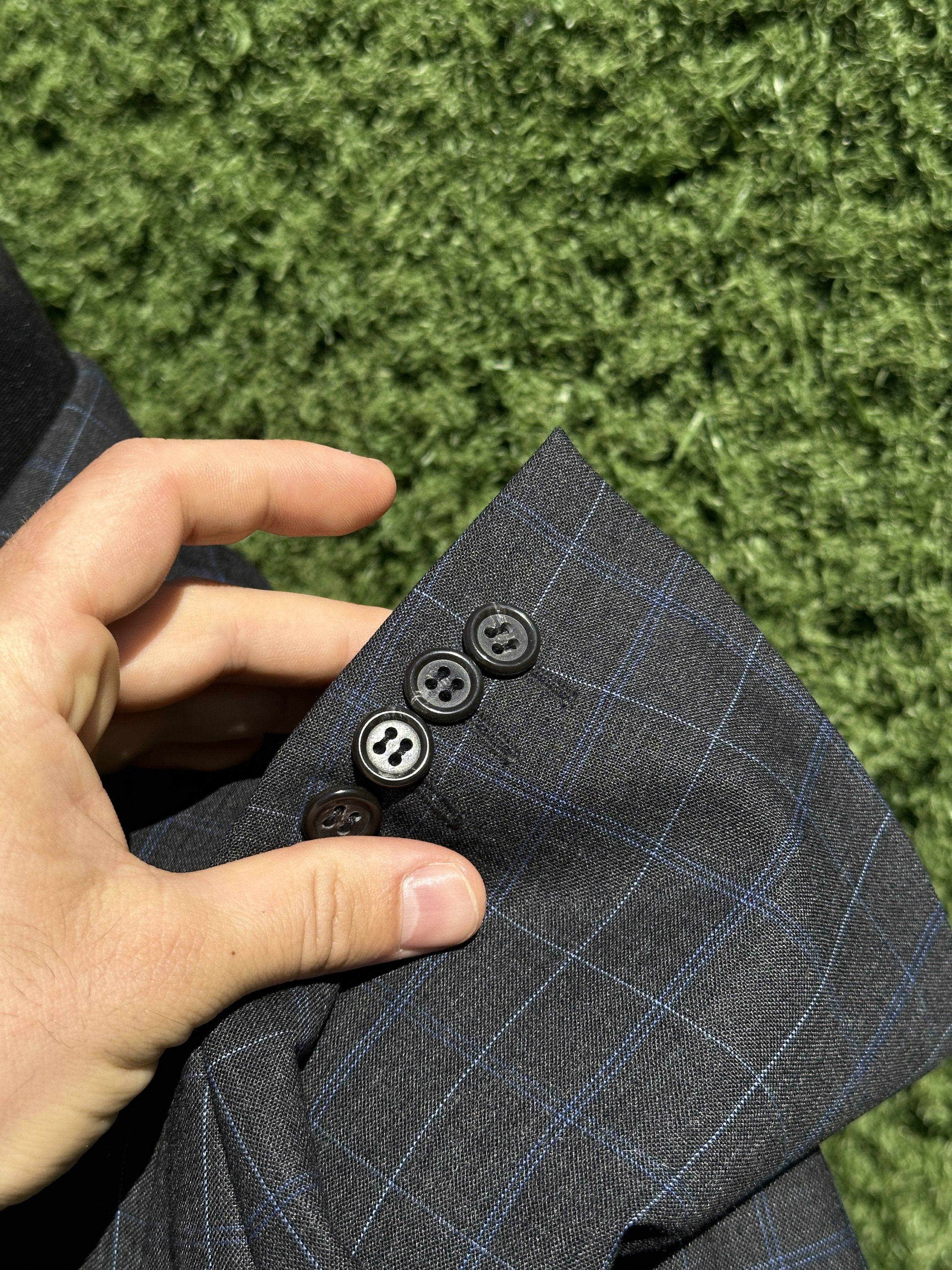 Corneliani Corneliani CC Collection Wool Blue Suit Jacket 52 7R Size 52R - 11 Thumbnail