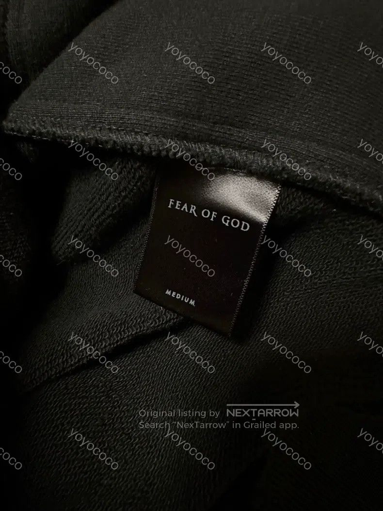 Fear of God Fear of God Dark black slit hoodie sweatshirt Size US M / EU 48-50 / 2 - 7 Thumbnail