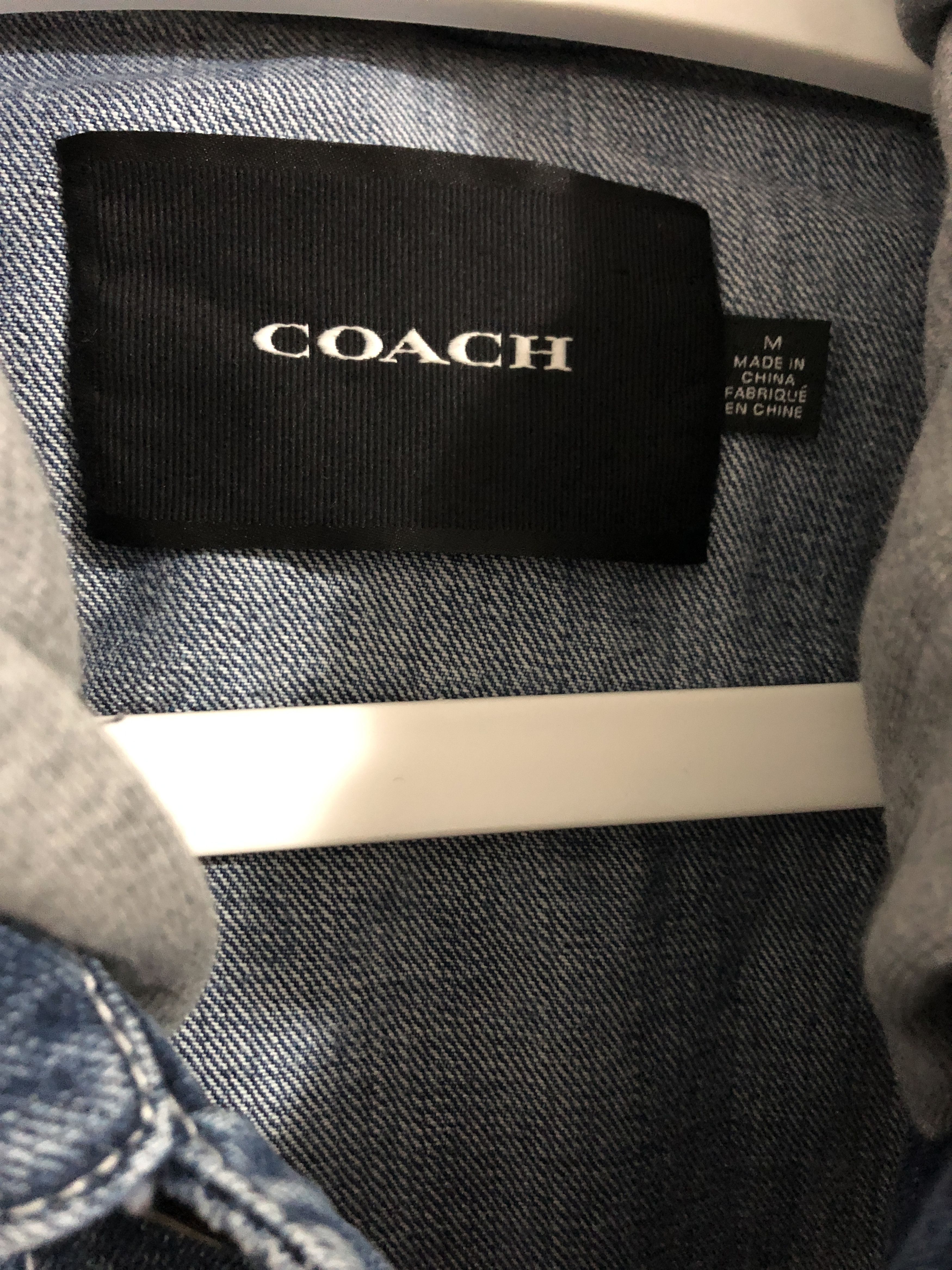 Coach UNISEX Denim jacket with detachable hood Size US M / EU 48-50 / 2 - 4 Thumbnail