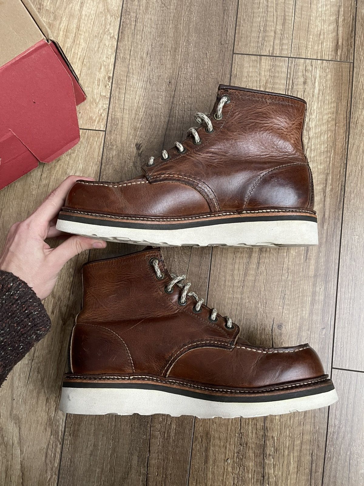 Red Wing Red Wing 1907 Moc Toe Leather Shoes Boots Vintage USA Size US 8.5 / EU 41-42 - 5 Thumbnail