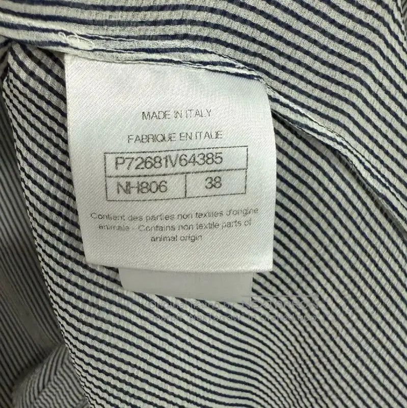 Chanel Chanel Summer Gray Silk Logo Shirt . Size M / US 6-8 / IT 42-44 - 4 Thumbnail