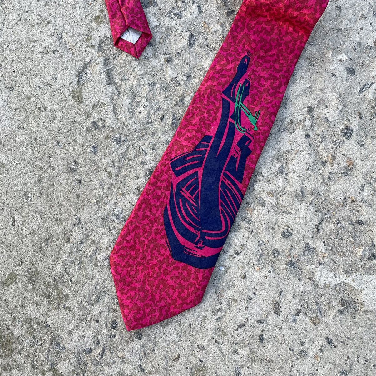 USA Olympics × Vintage Vintage Lillehammer 90s Tie Silk Y2K Style USA Olimpik Size ONE SIZE - 3 Thumbnail