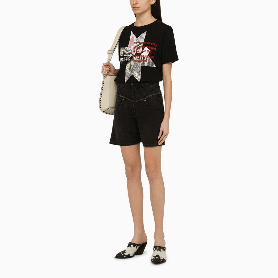 Isabel Marant Etoile o1d2blof0824 Cotton T-shirt With in at Black Size S / US 4 / IT 40 - 2 Thumbnail