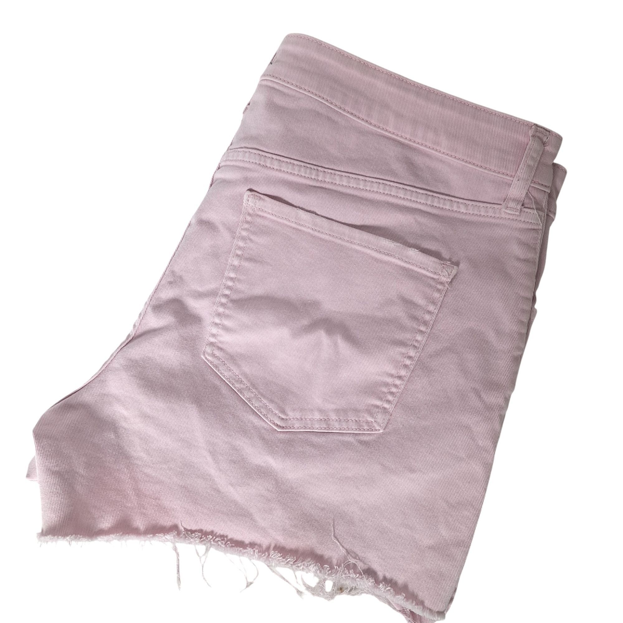 Express Express Boyfriend Midi Mid Rise Pink Denim Cutoff Jean Short Size 36" / US 14 / IT 50 - 1 Thumbnail
