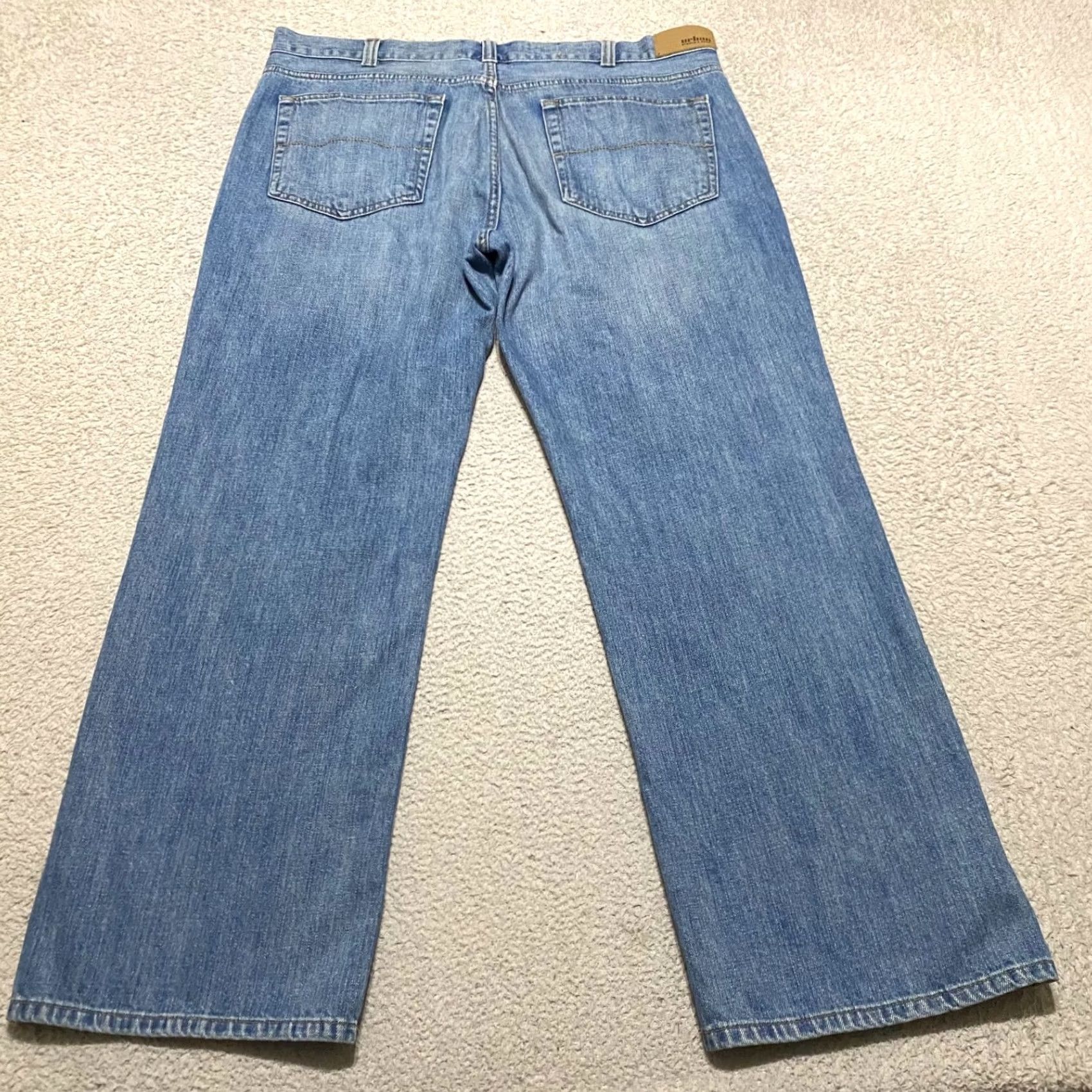 Vintage Urban Pipeline Jeans Blue Denim Relaxed Slim? 38x30 Straight Mid Rise Men Regular 5-Pocket Denim Blue Medium Wash Size US 38 / EU 54 - 2 Thumbnail