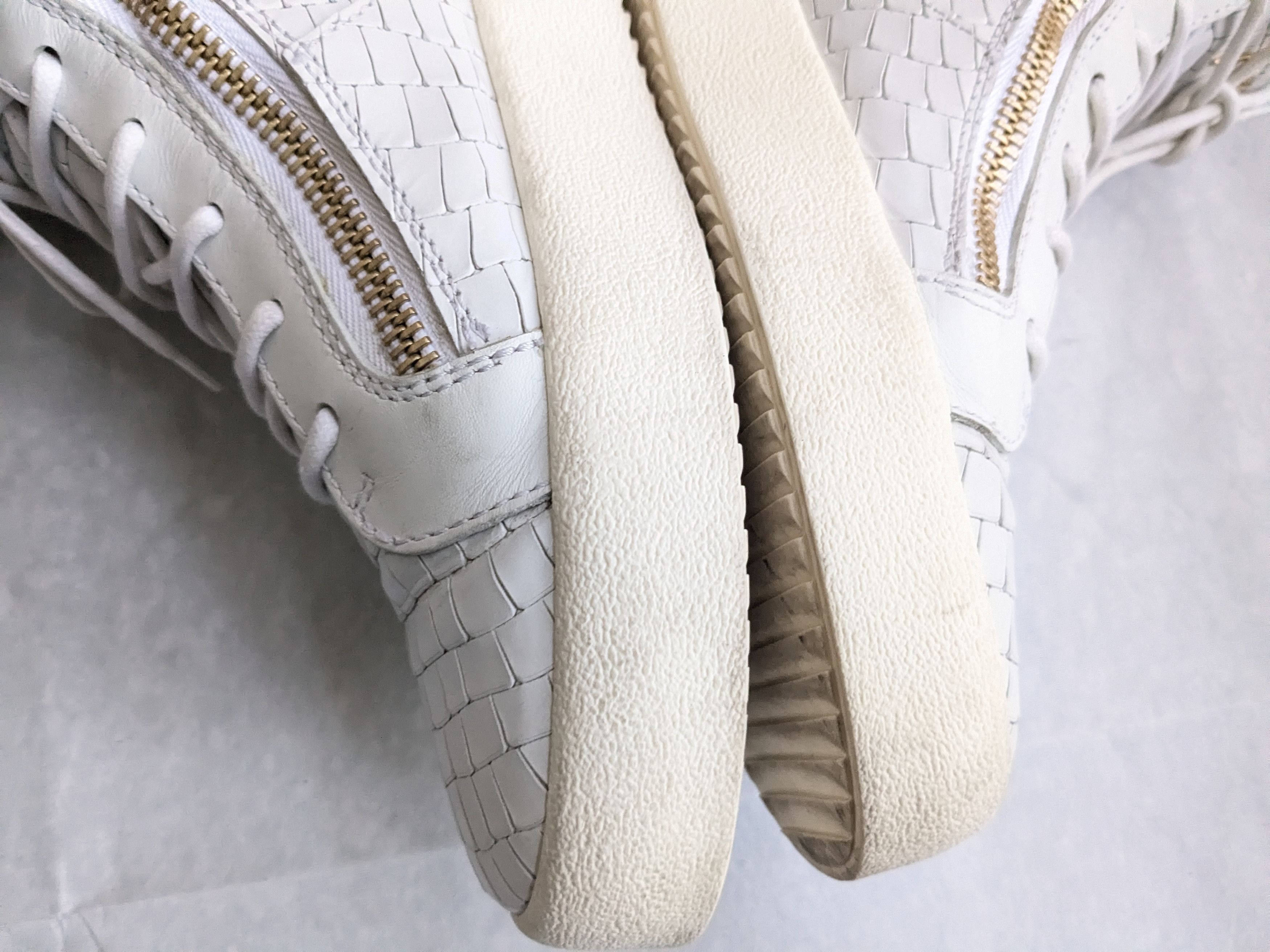 Giuseppe Zanotti Giuseppe Zanotti Sneakers White Gold 11 44 High Tops Leather Size US 11 / EU 44 - 9 Thumbnail